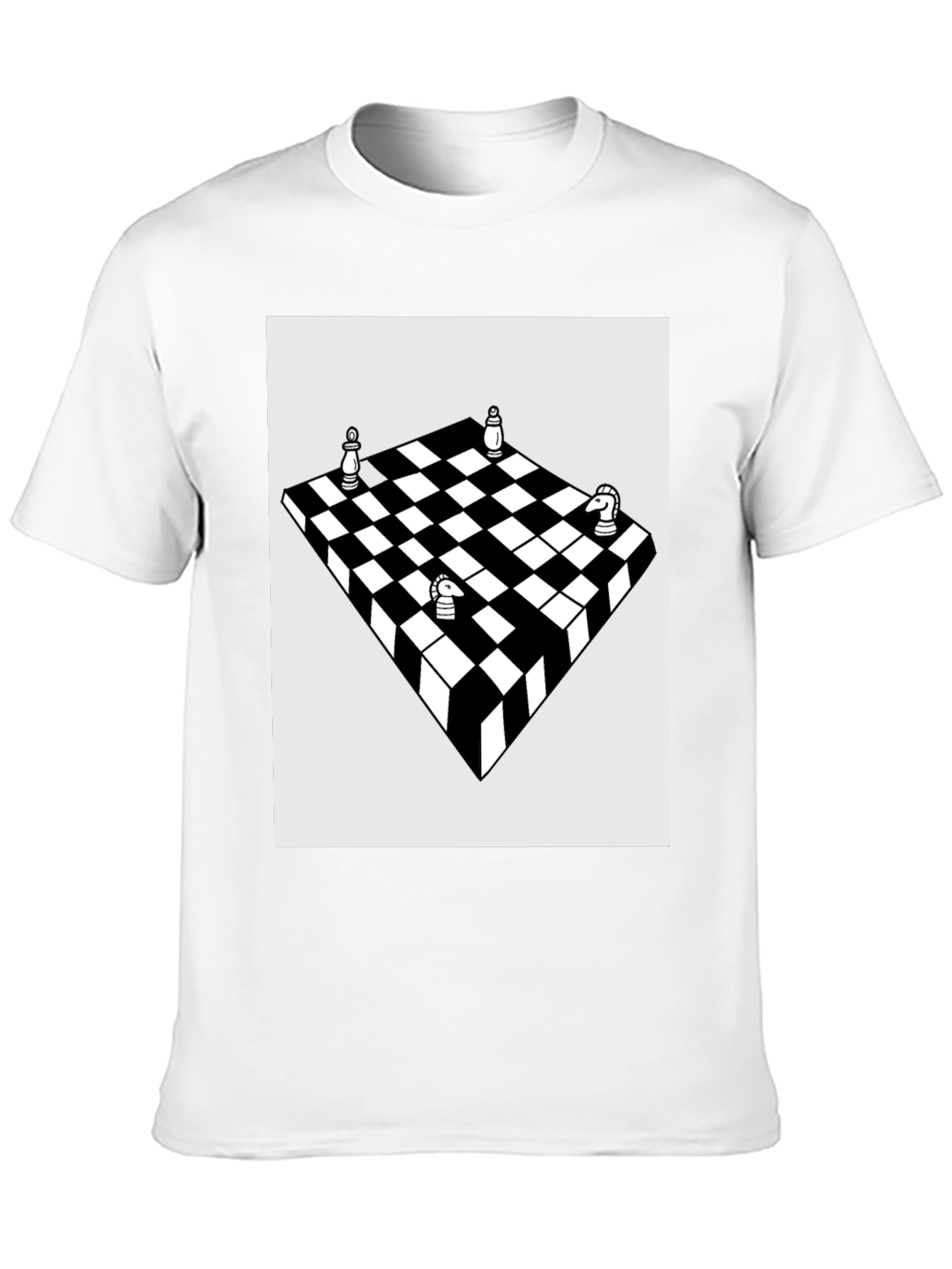 Black Chess Board Graphic Tee - Stylish Casual Wear view 10