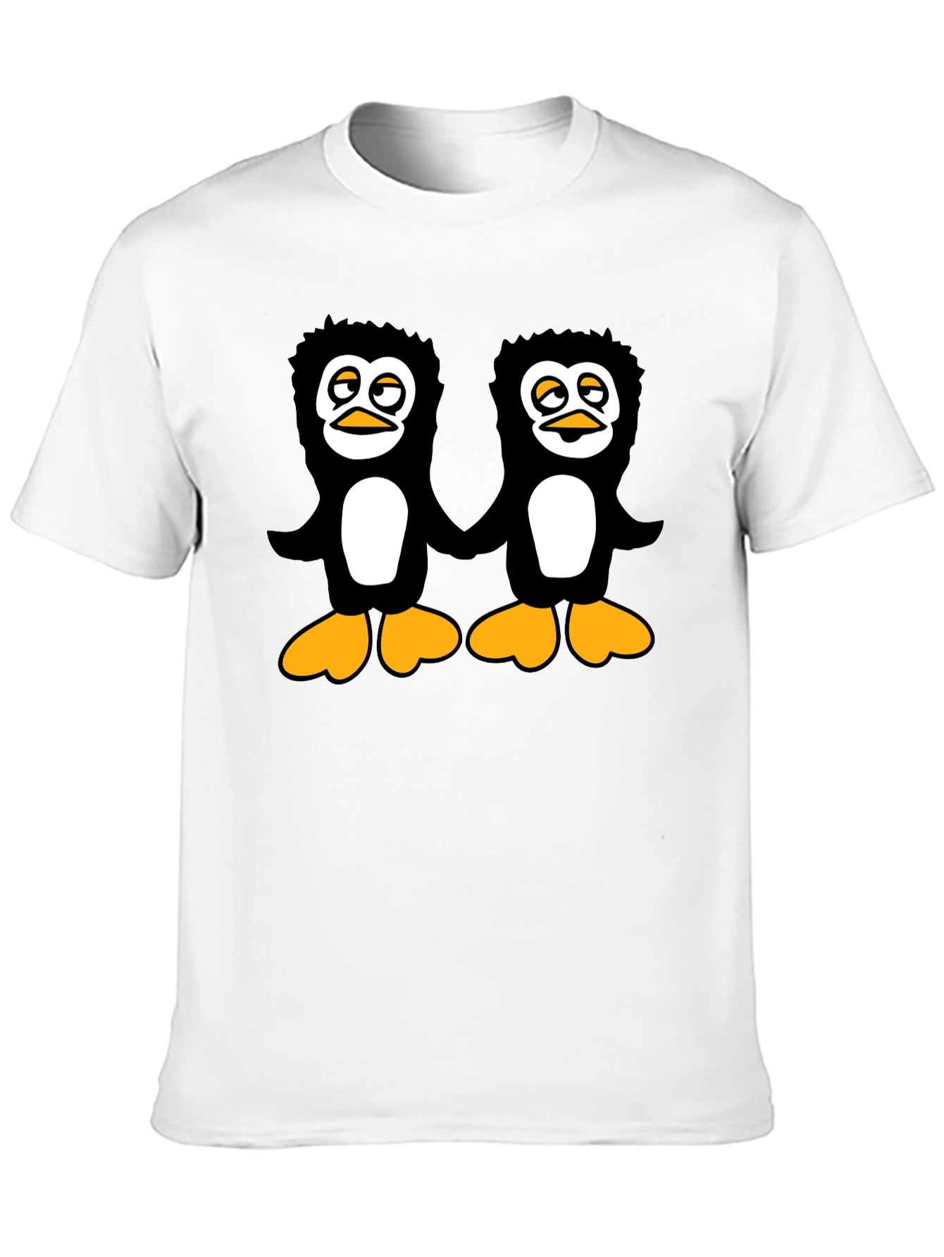 Black Penguin Pals Black T-Shirt - Fun Graphic Tee view 10