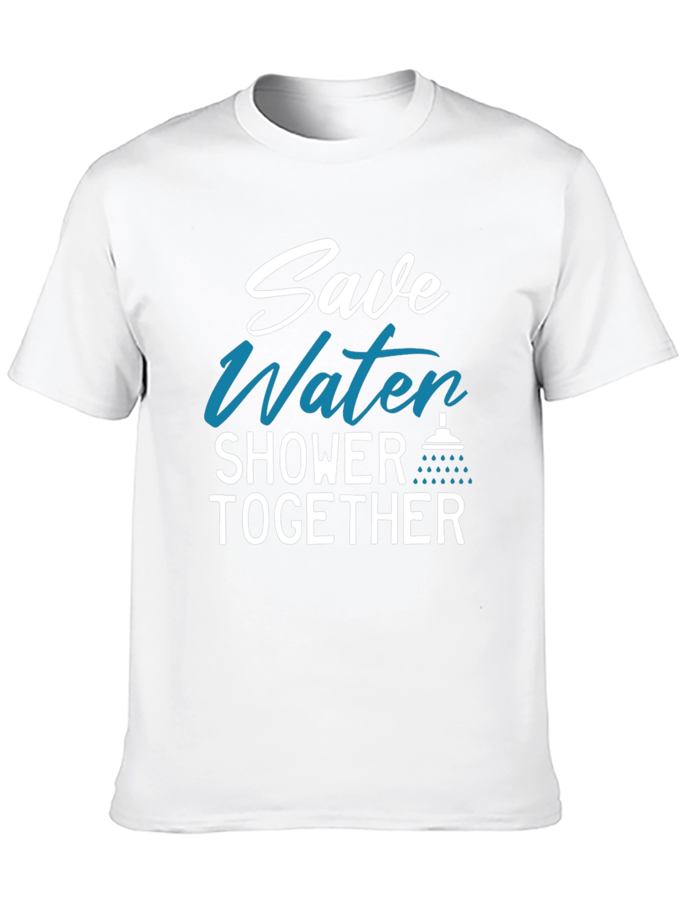 Black Save Water Shower Together Graphic Tee view 10