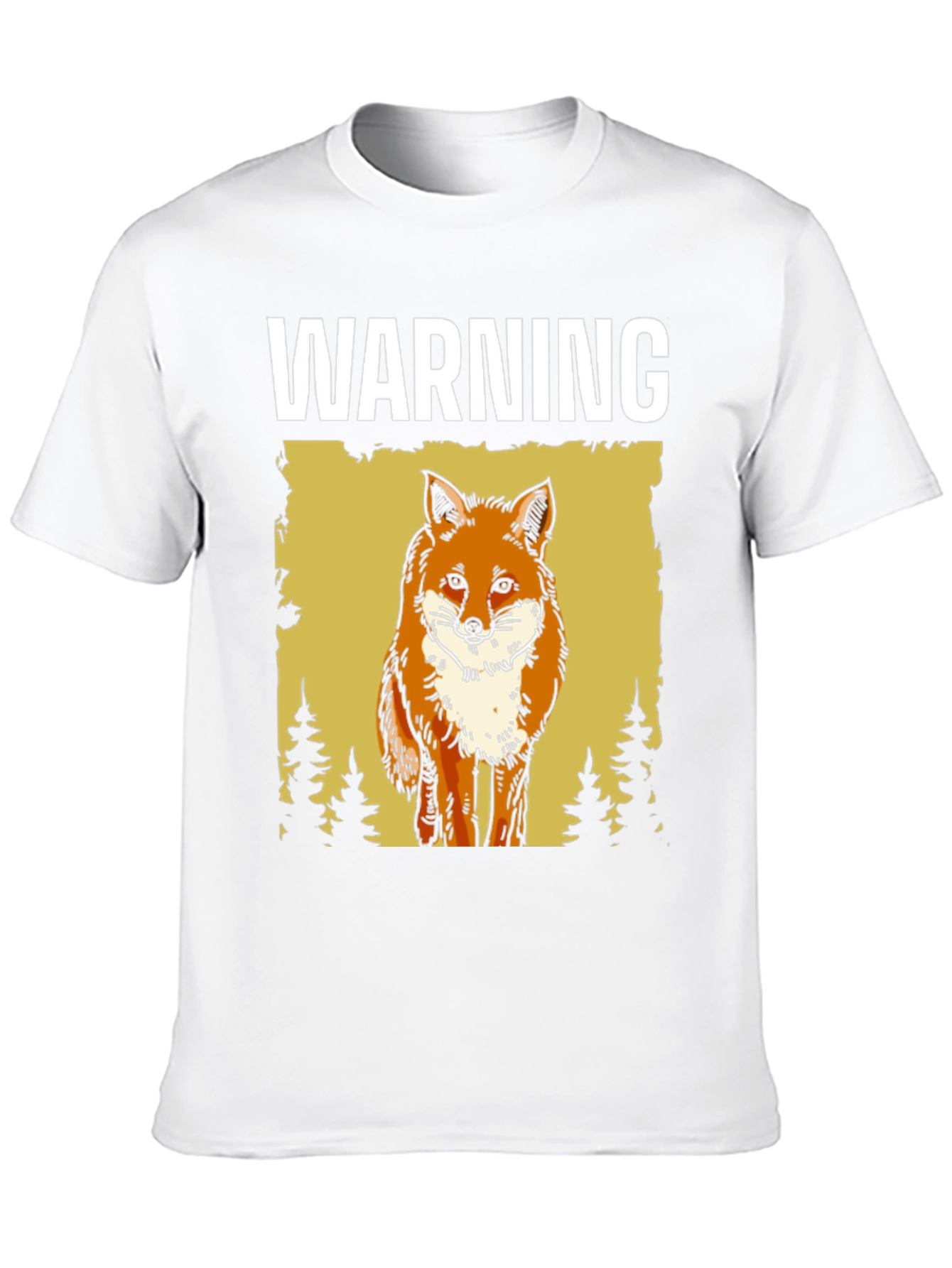 Black Warning Fox Graphic T-Shirt - Nature Lover Tee view 10