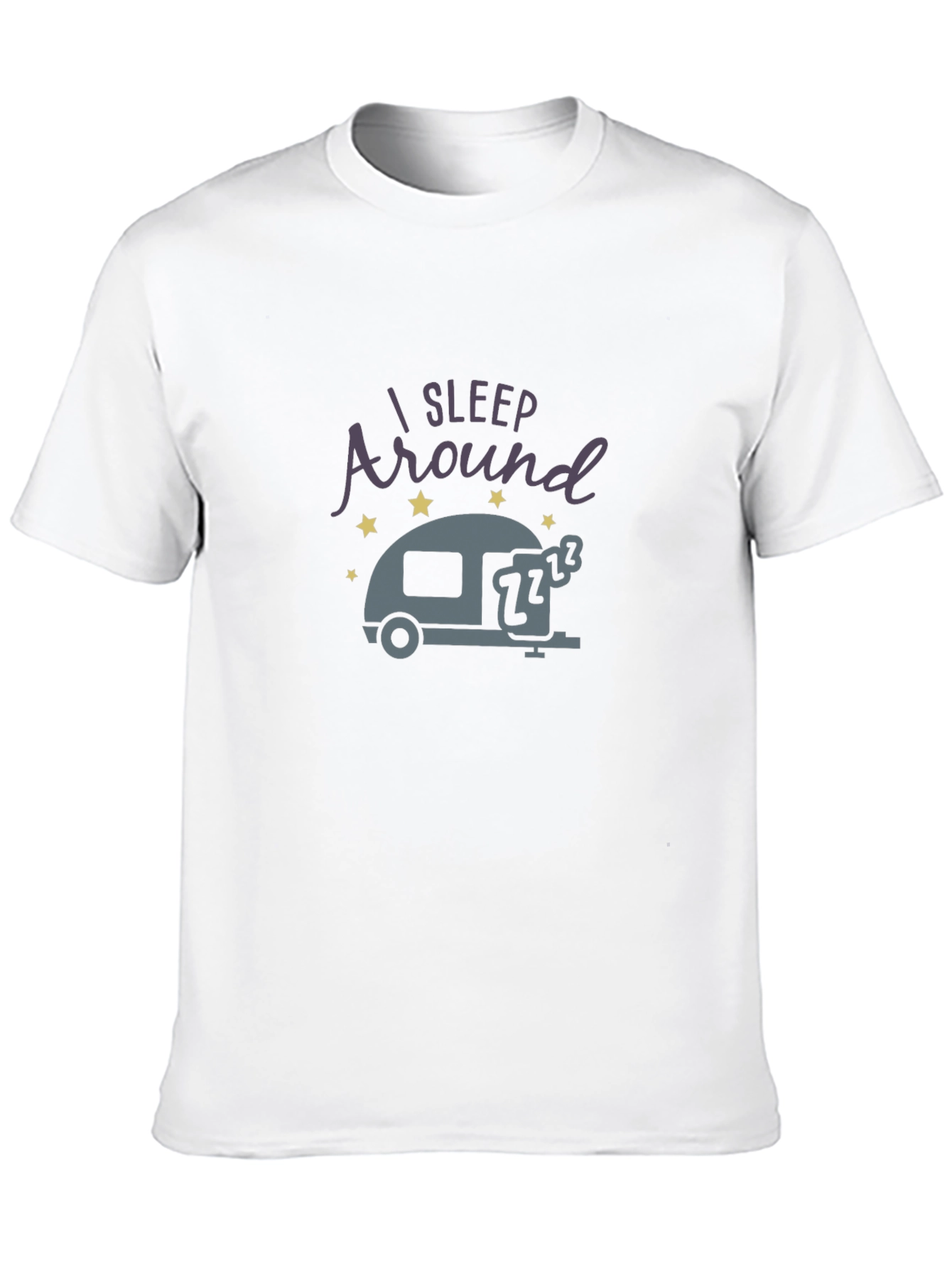 Black I Sleep Around T-Shirt - Camping Humor Tee view 10