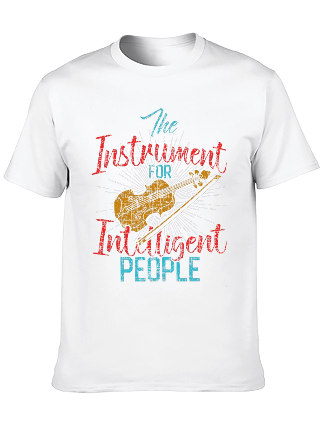 Black Instrument for Intelligent People T-Shirt view 10