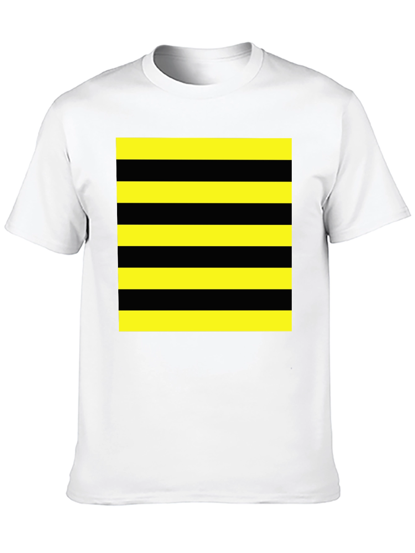 Black Striped Graphic Tee - Black and Yellow view 10