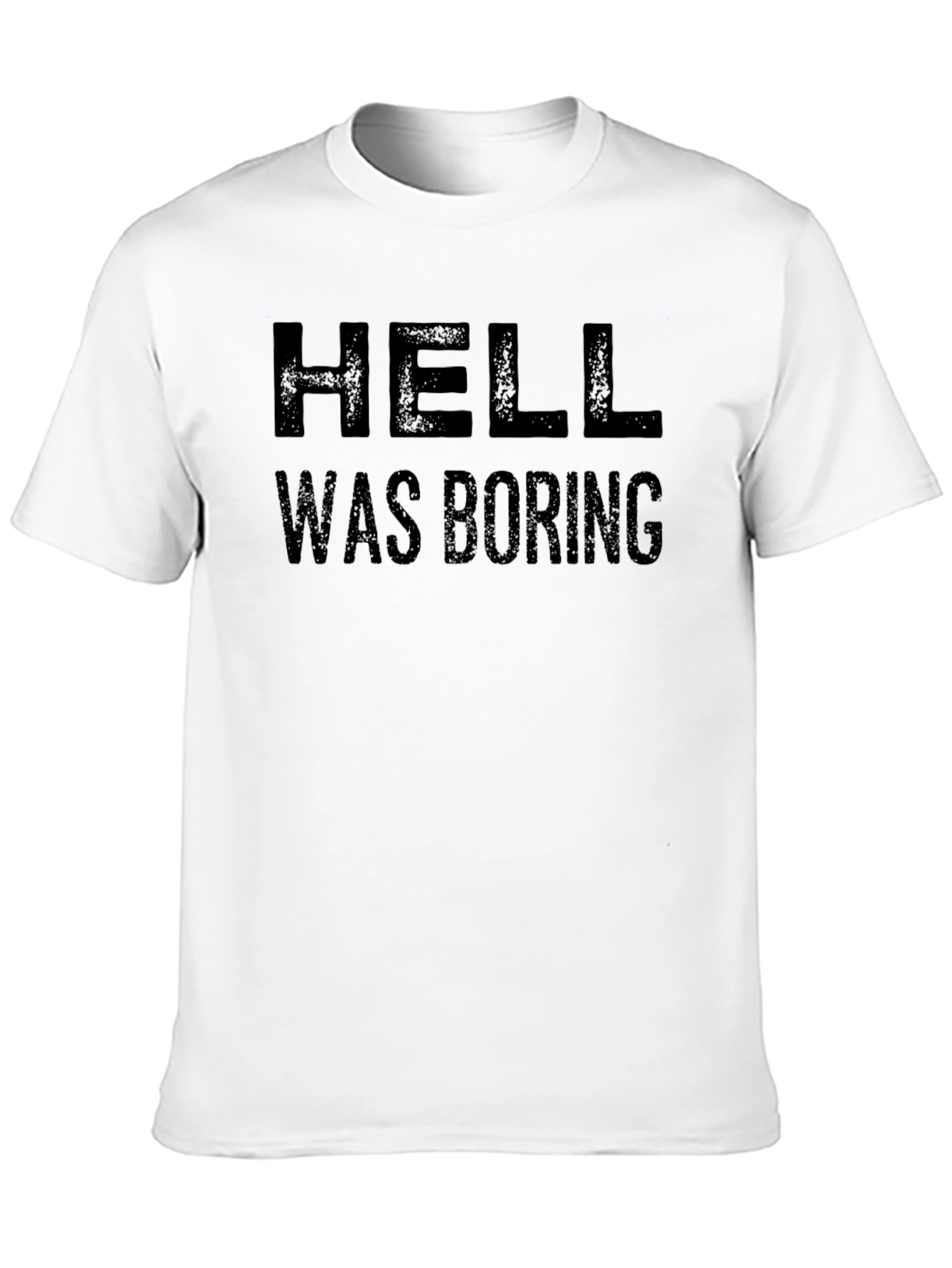 Black Hell Was Boring Graphic Tee - Black Humor T-Shirt view 10
