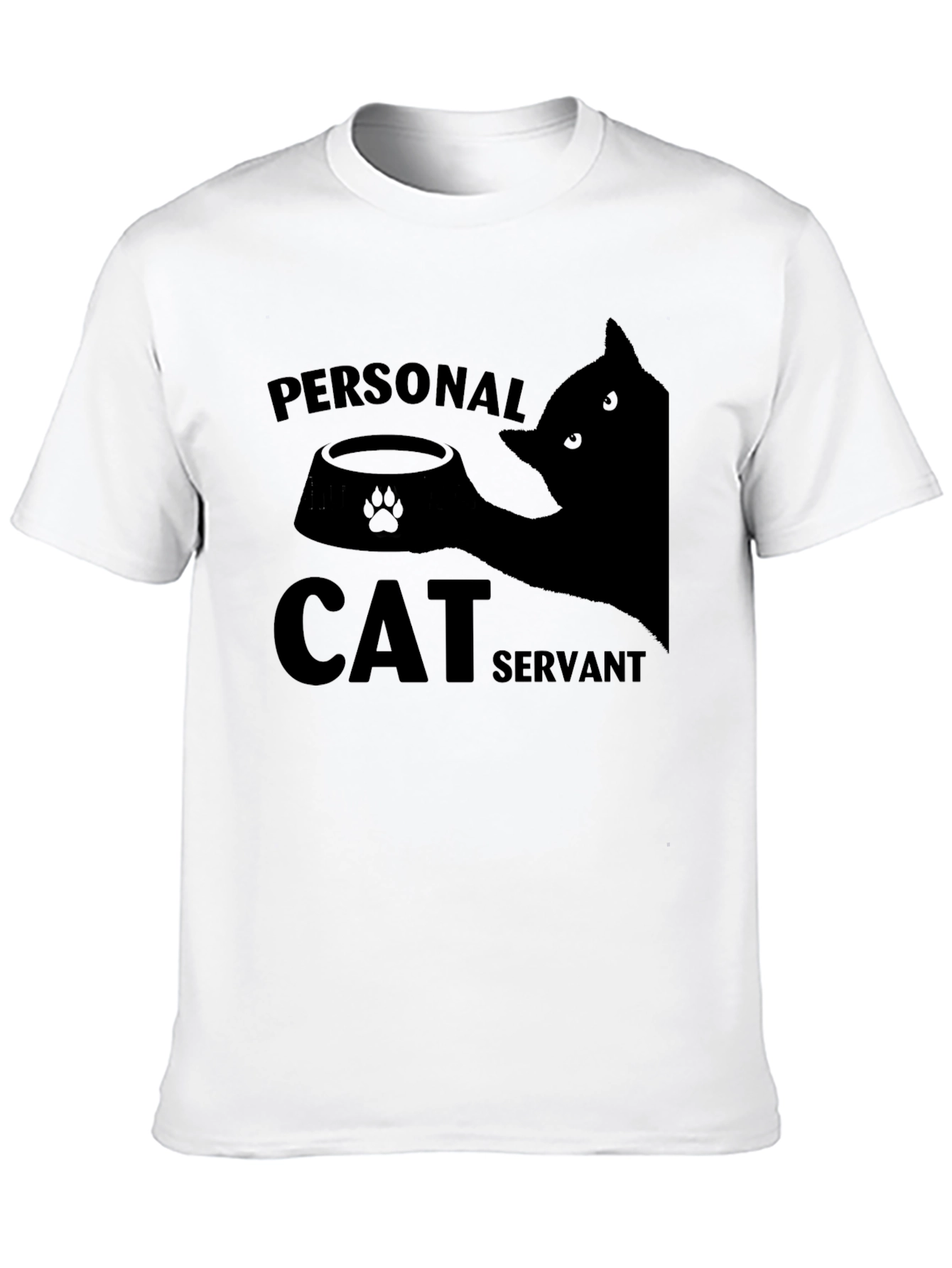 Black Personal Cat Servant Graphic Tee view 10