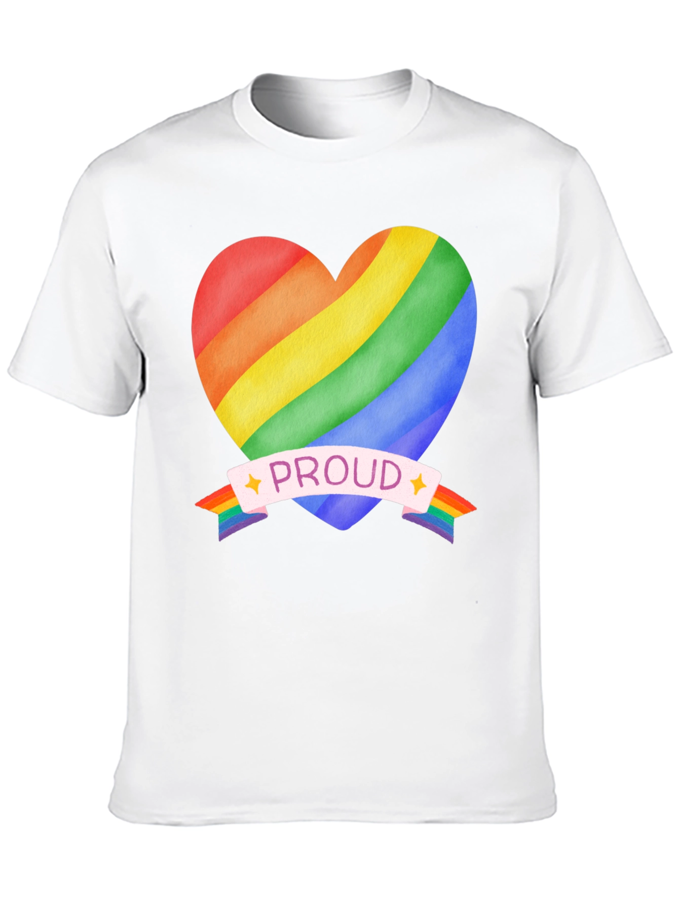Rainbow Heart Proud T-Shirt - 10