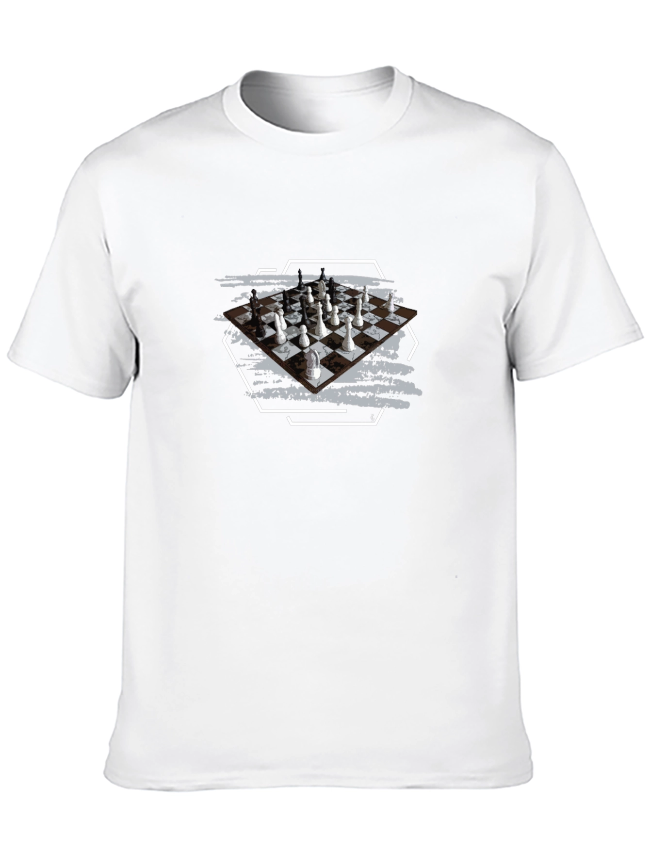Black Chessboard Graphic Tee - Stylish Unisex Black T-Shirt view 10