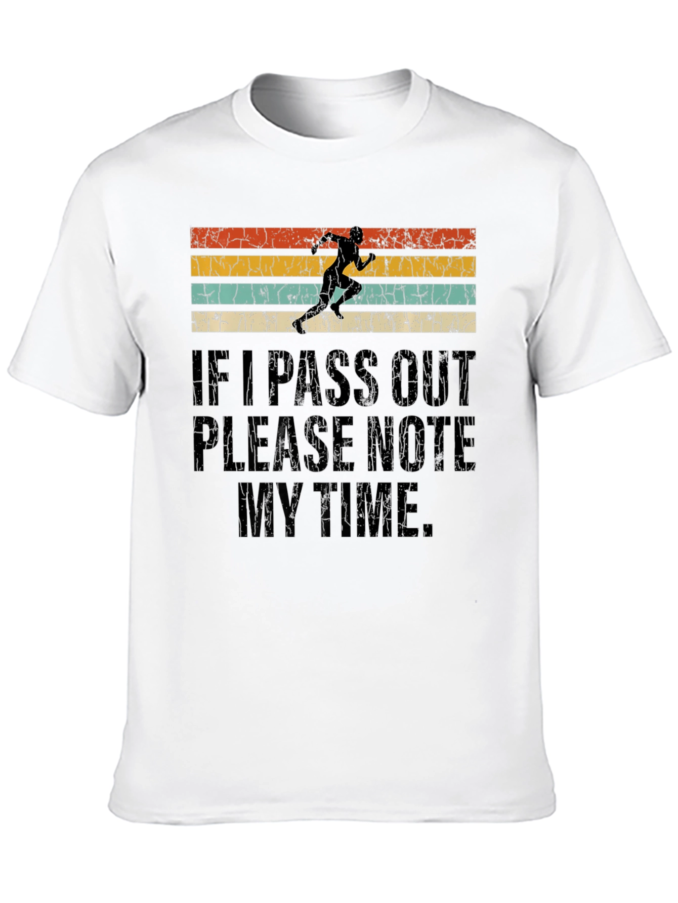Black Funny Runner's T-Shirt - Note My Time view 10