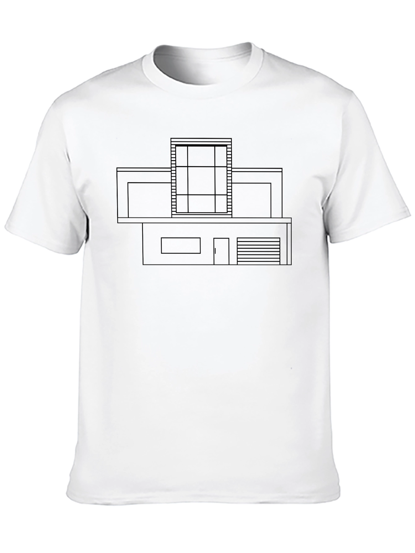 Black Modern House Graphic Black T-Shirt - Architect Design Tee view 10