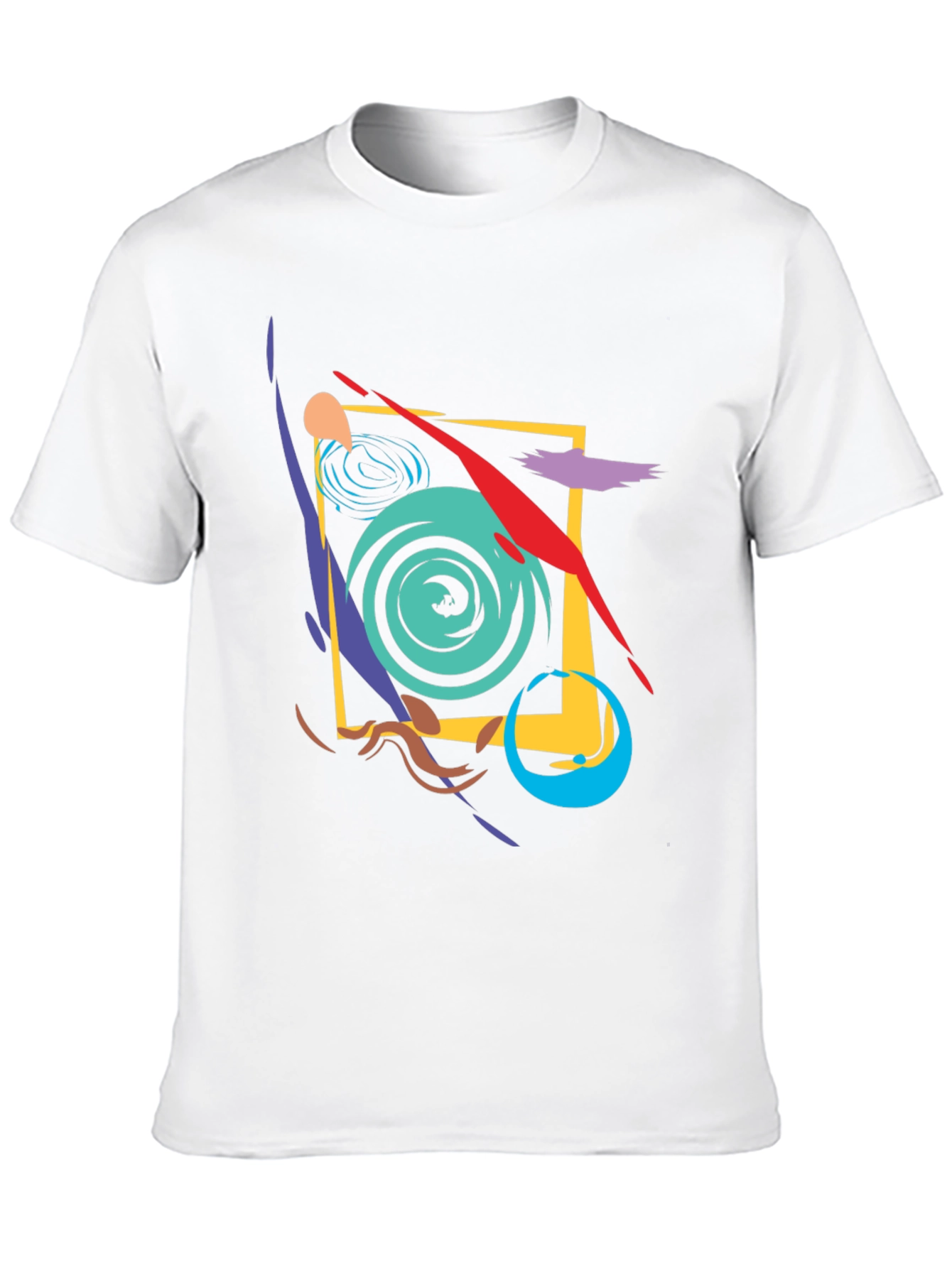 Black Abstract Graphic Print Black T-Shirt view 10