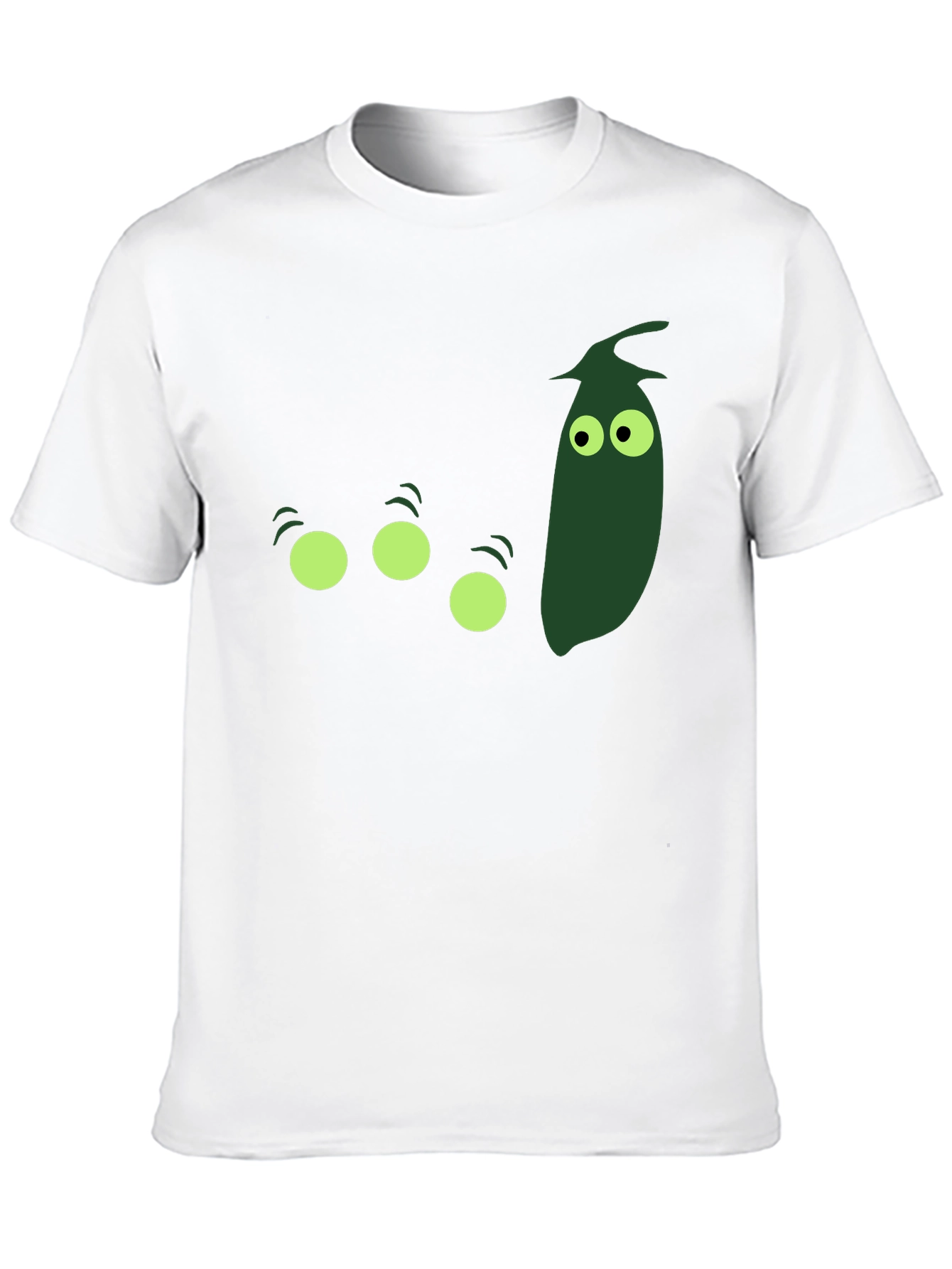 Black Funny Pea Pod T-Shirt - Men's Black Graphic Tee view 10