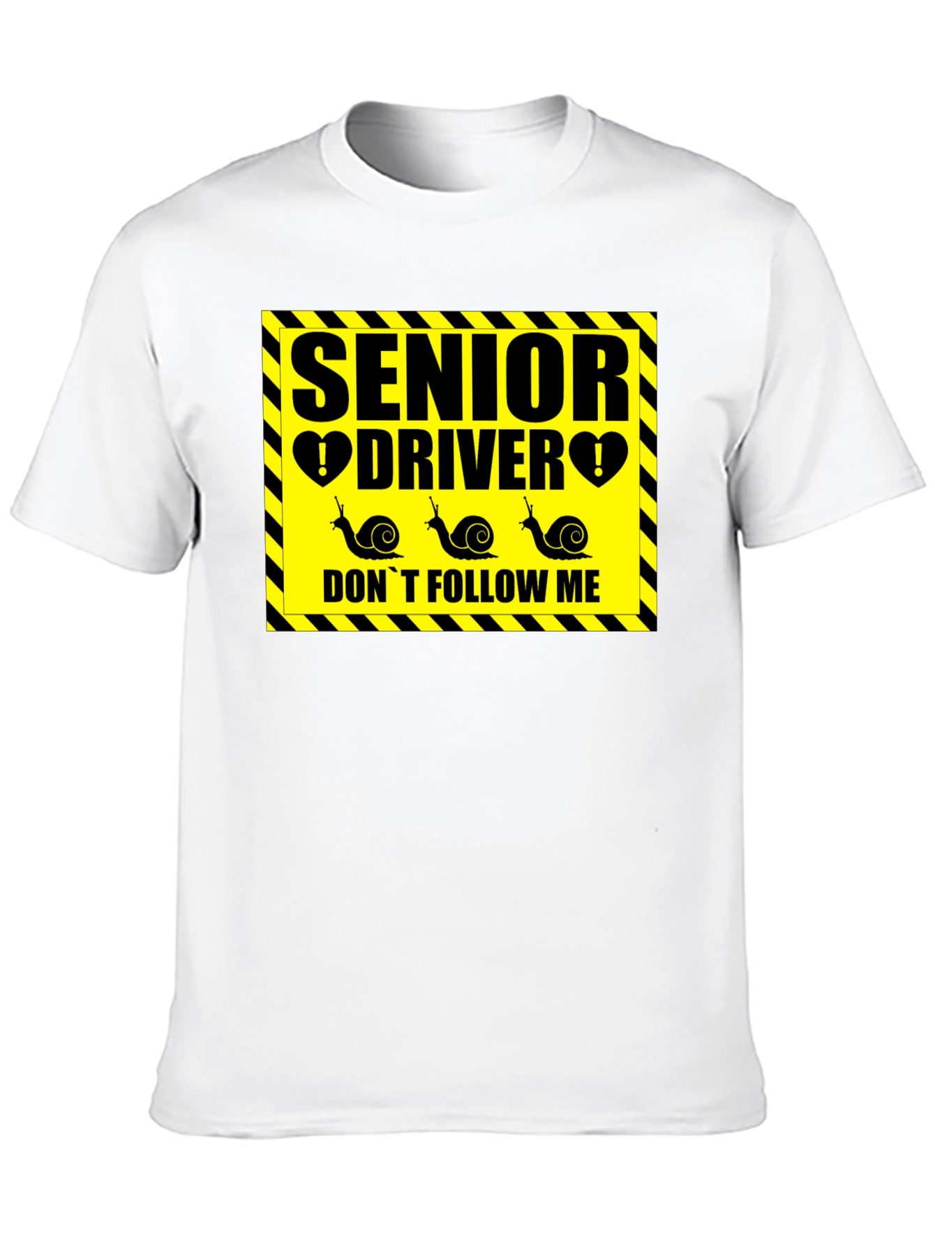Black Senior Driver Funny Snail Graphic Novelty T-Shirt view 10