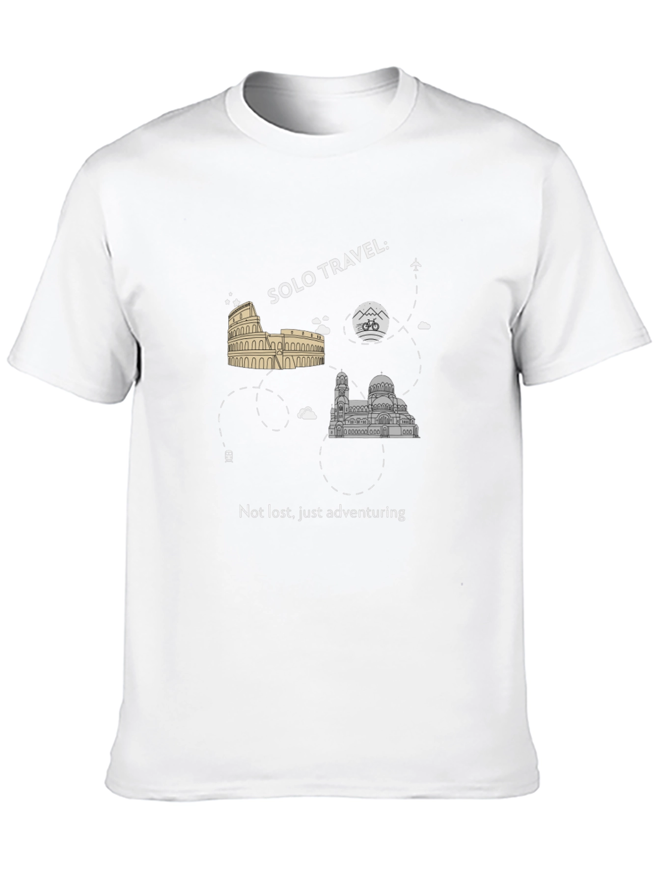 Black Solo Travel Adventure T-Shirt view 10