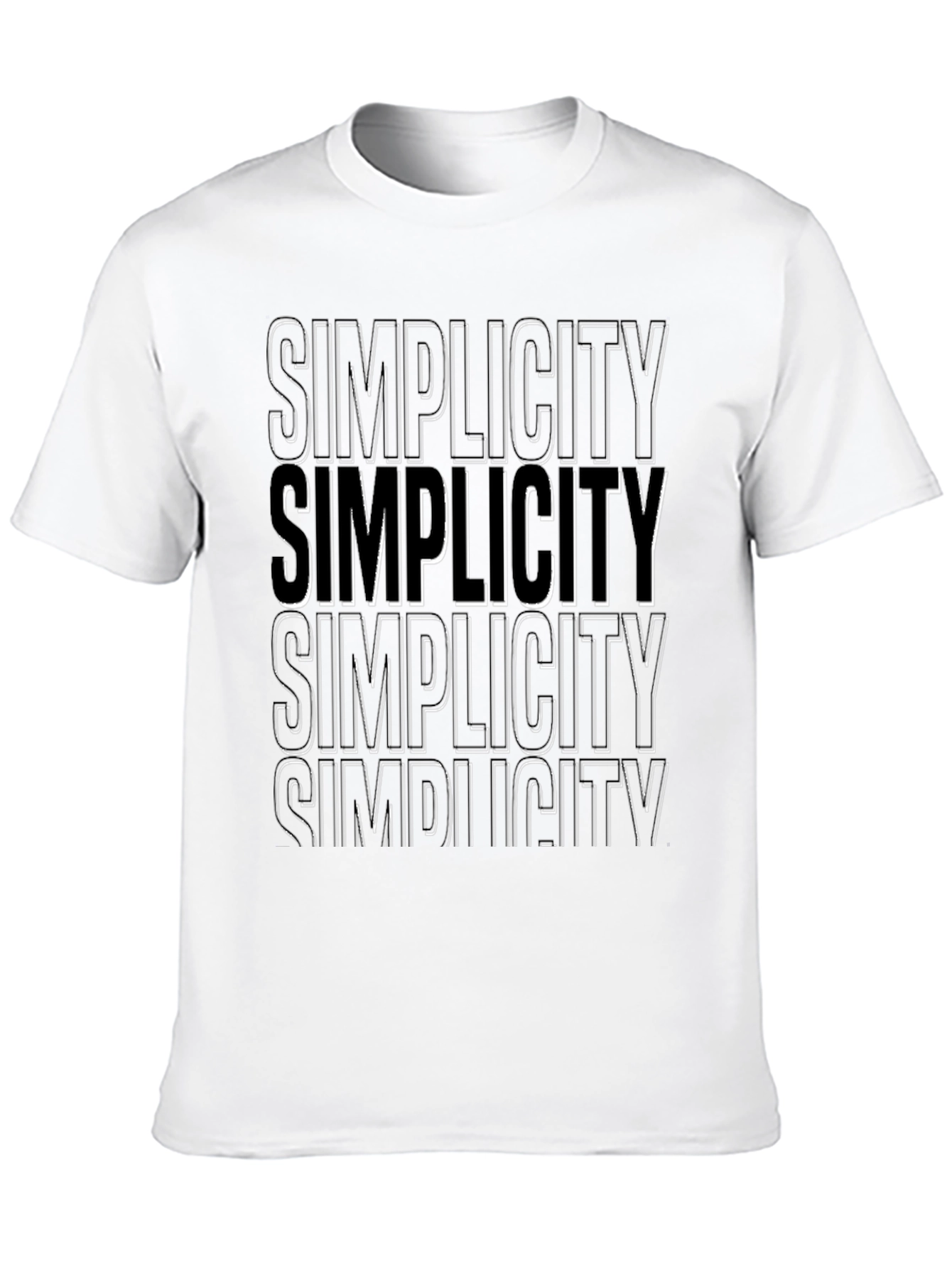 Black Simplicity Text Graphic Black Tee view 10