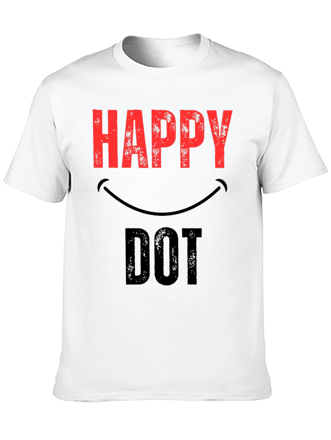 Black Happy Dot Graphic T-Shirt view 10
