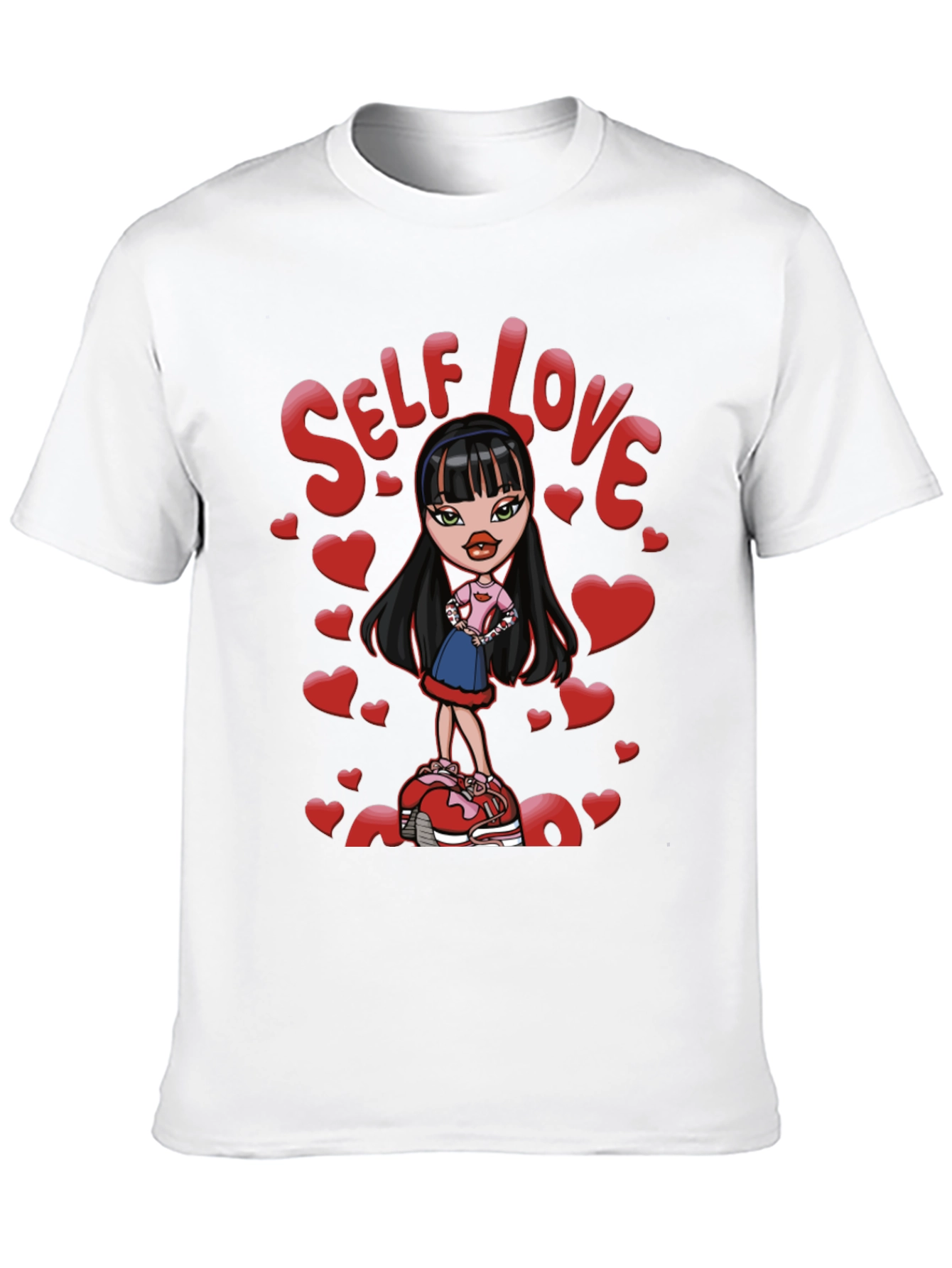 Black Self Love Bratz Doll Graphic T-Shirt view 10