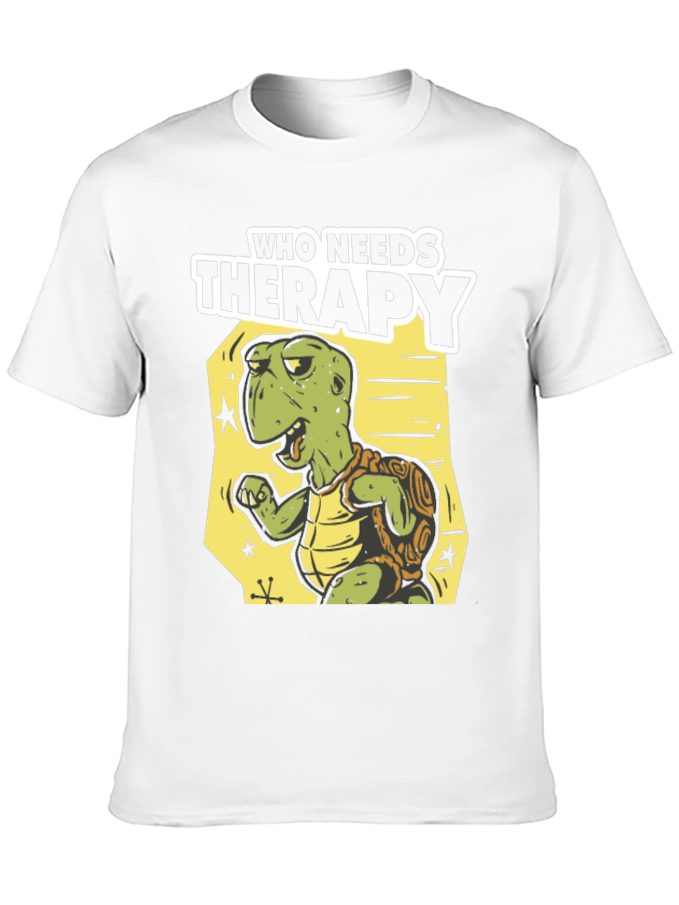 Black Funny Turtle Therapy T-Shirt - Unique Design view 10