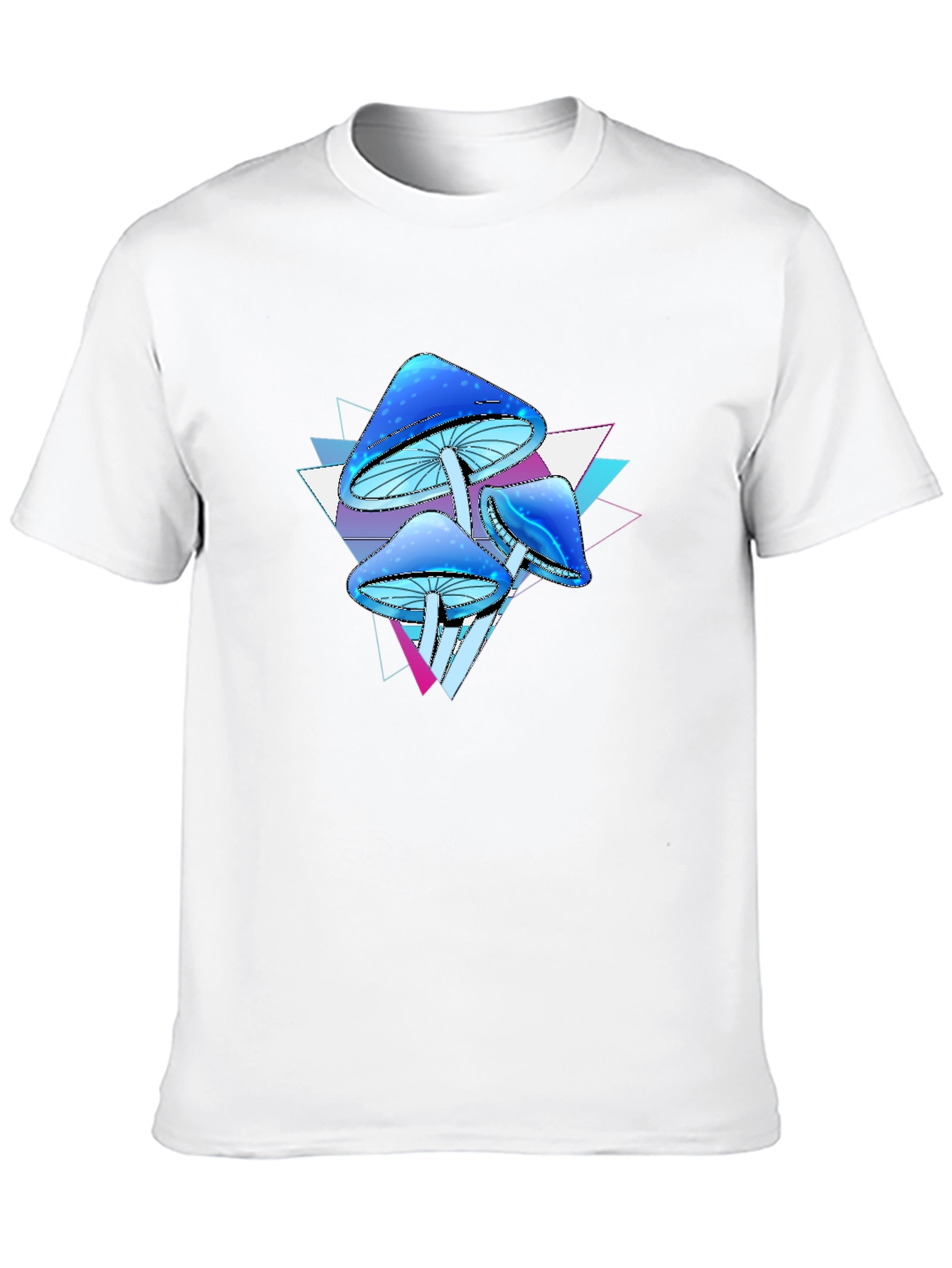 Black Psychedelic Mushroom Graphic Tee - Black Cotton Blend view 10