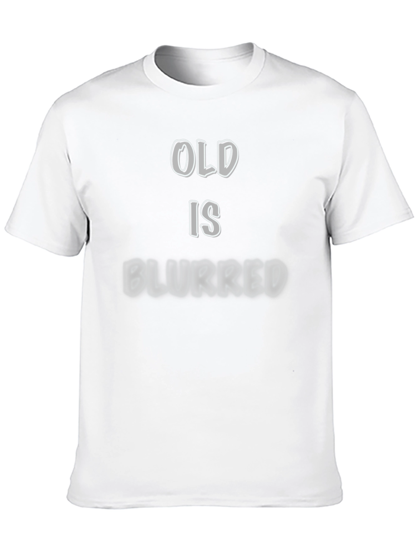 Black Old is Blurred Funny T-Shirt - Black view 10