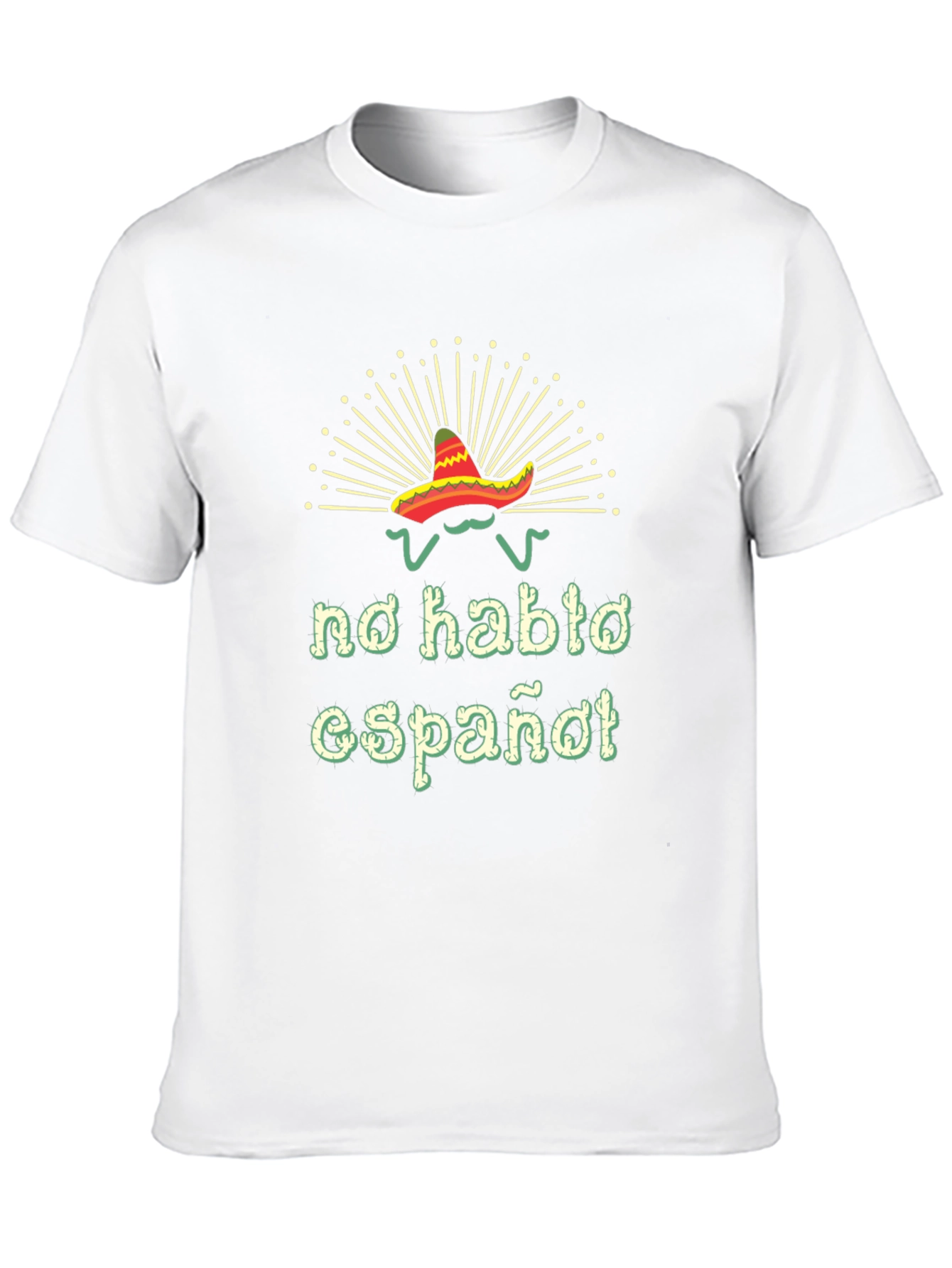 Black No Hablo Español T-Shirt - Funny Cinco De Mayo Tee view 10
