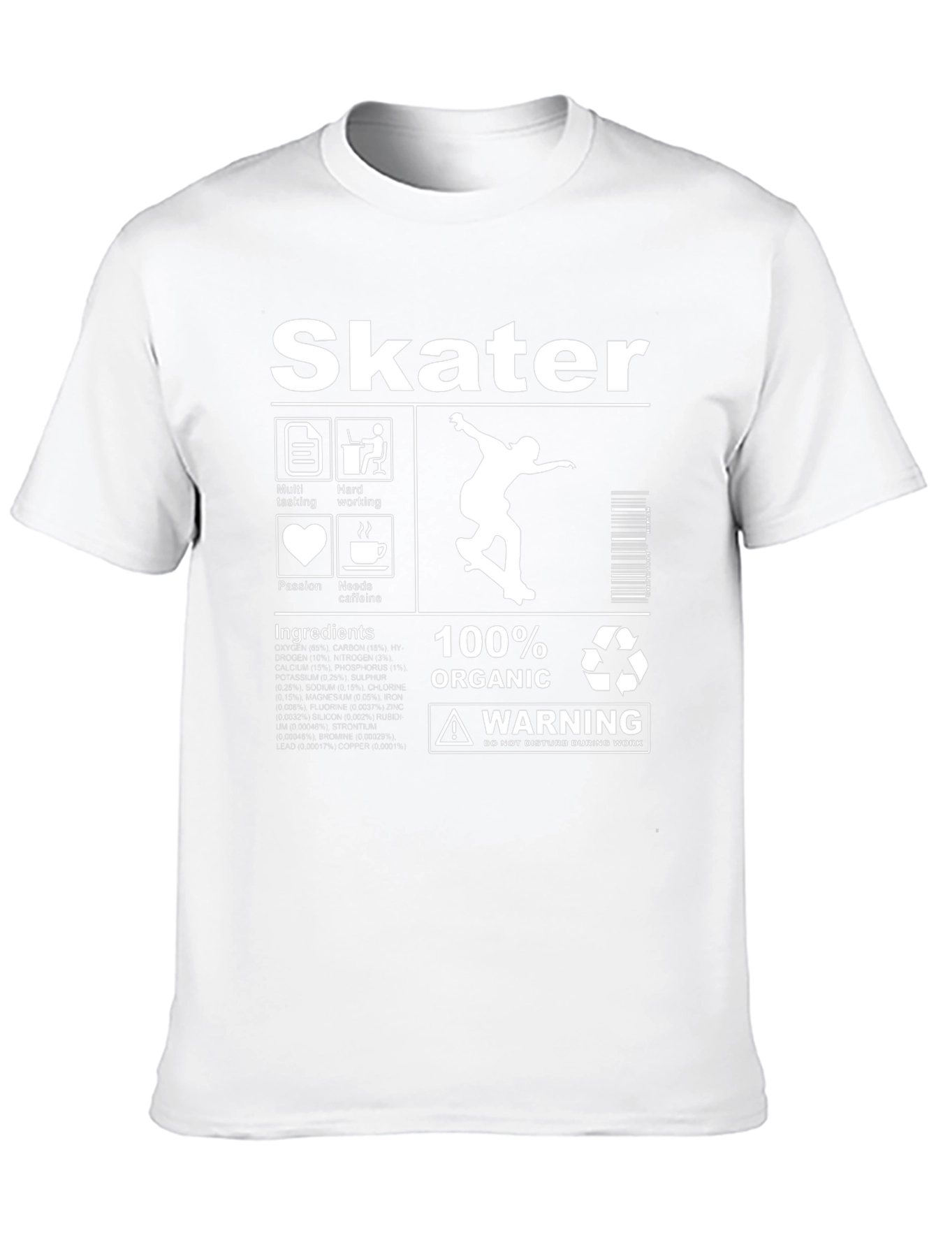 Black Skater Organic Cotton Graphic T-Shirt view 10