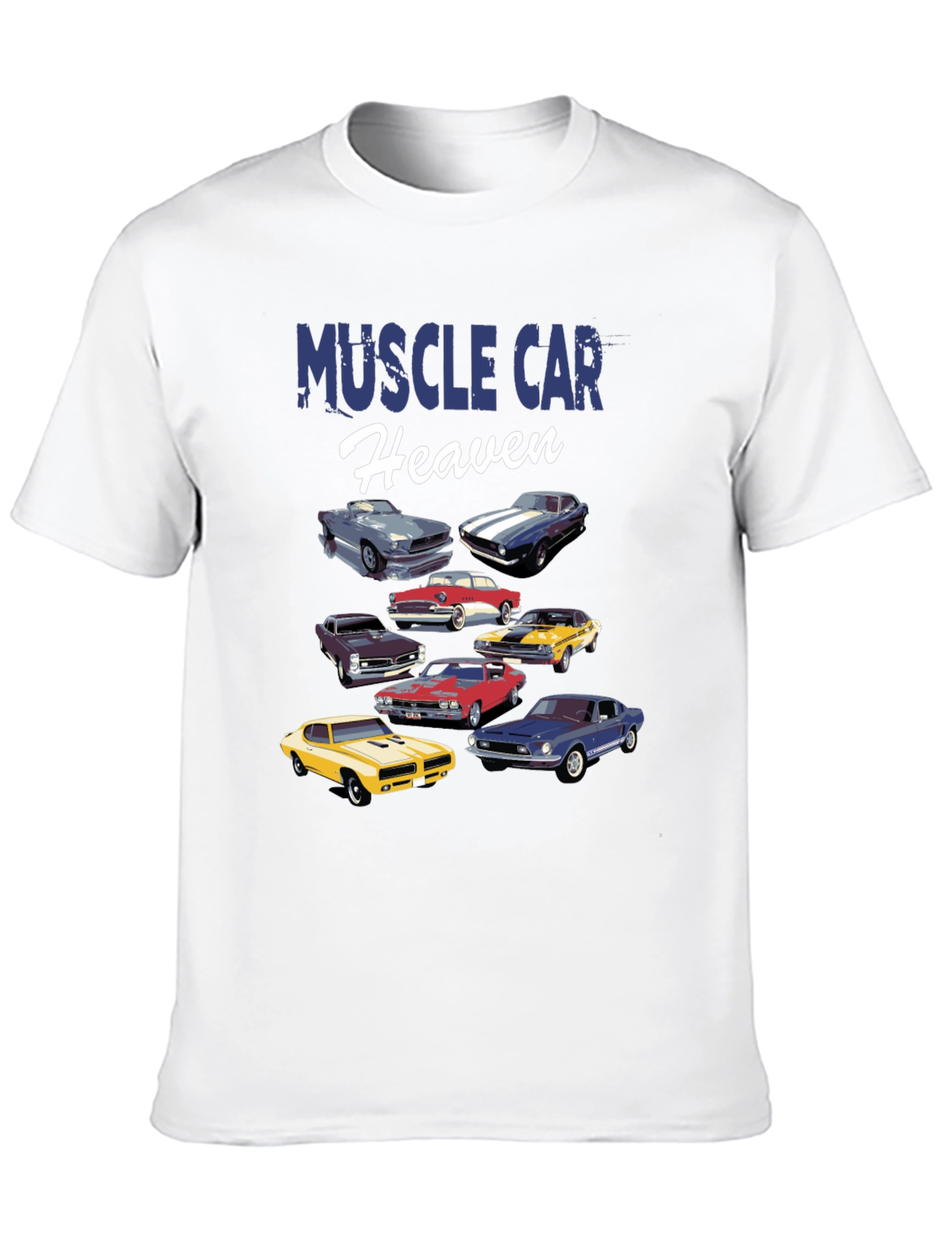 Black Muscle Car Heaven Graphic Tee view 10