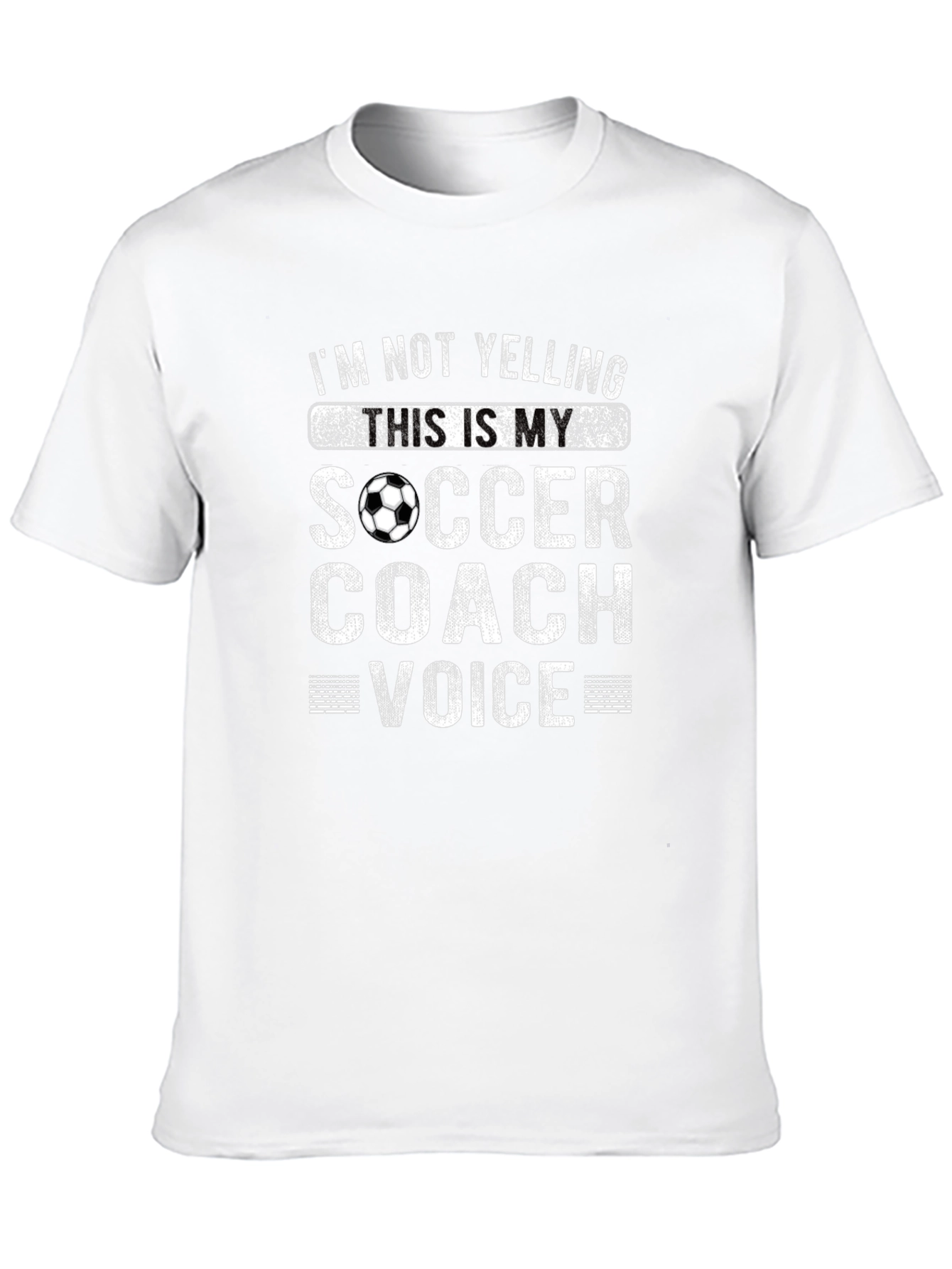 Black Soccer Coach Voice T-Shirt - Funny Novelty Tee view 10