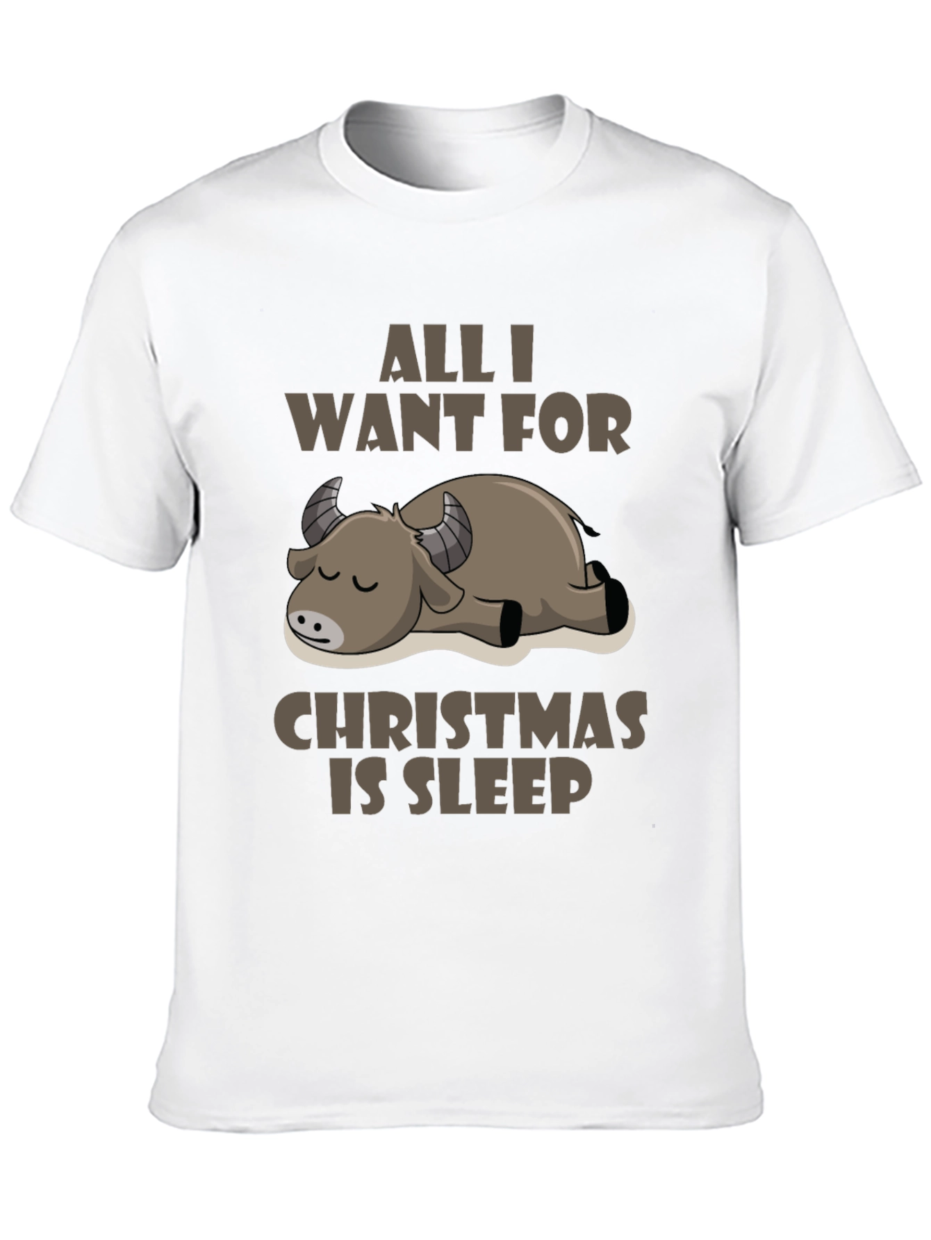 Black All I Want For Christmas Is Sleep T-Shirt view 10