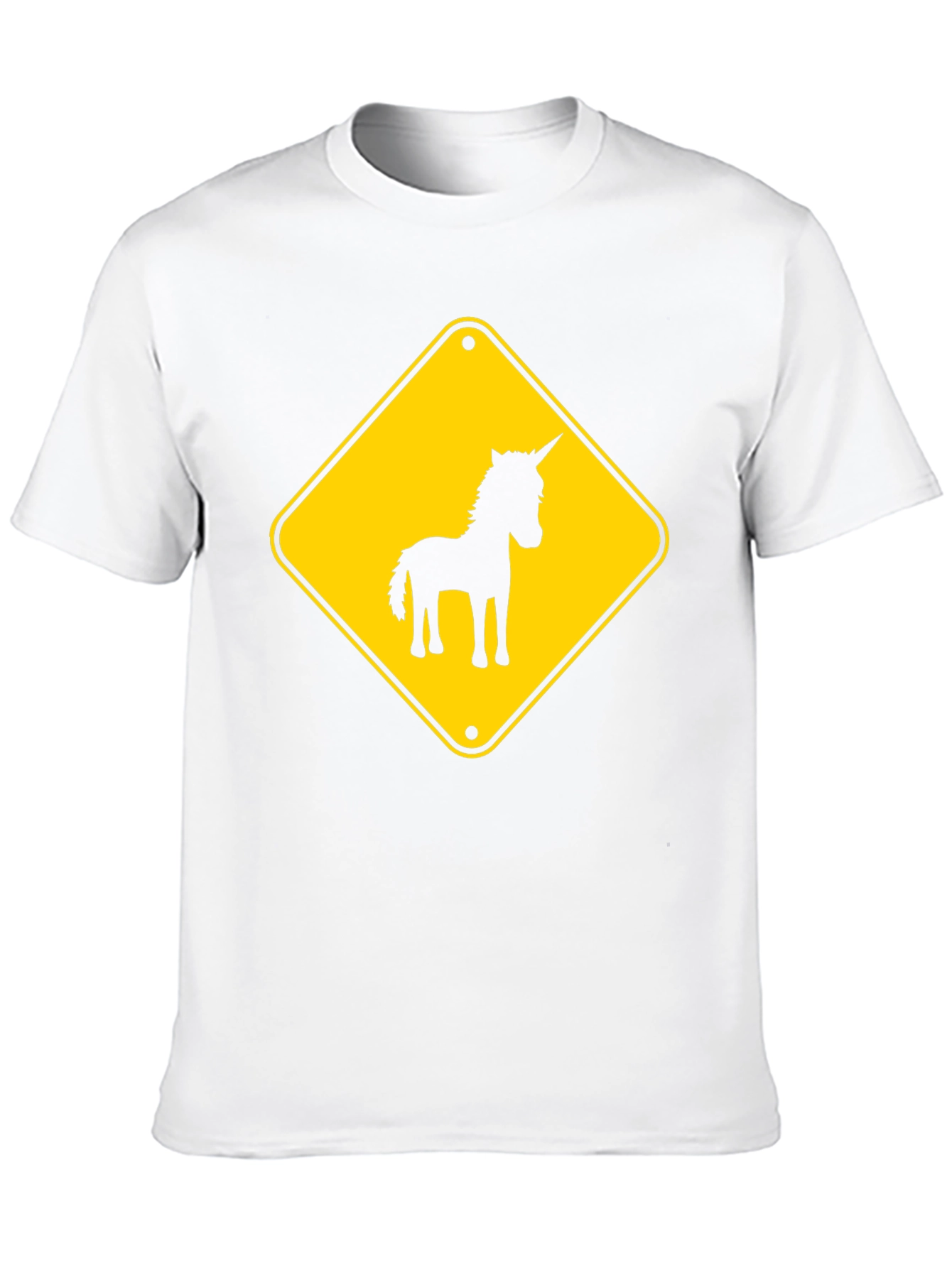 Black Unicorn Crossing T-Shirt - Black Novelty Tee view 10