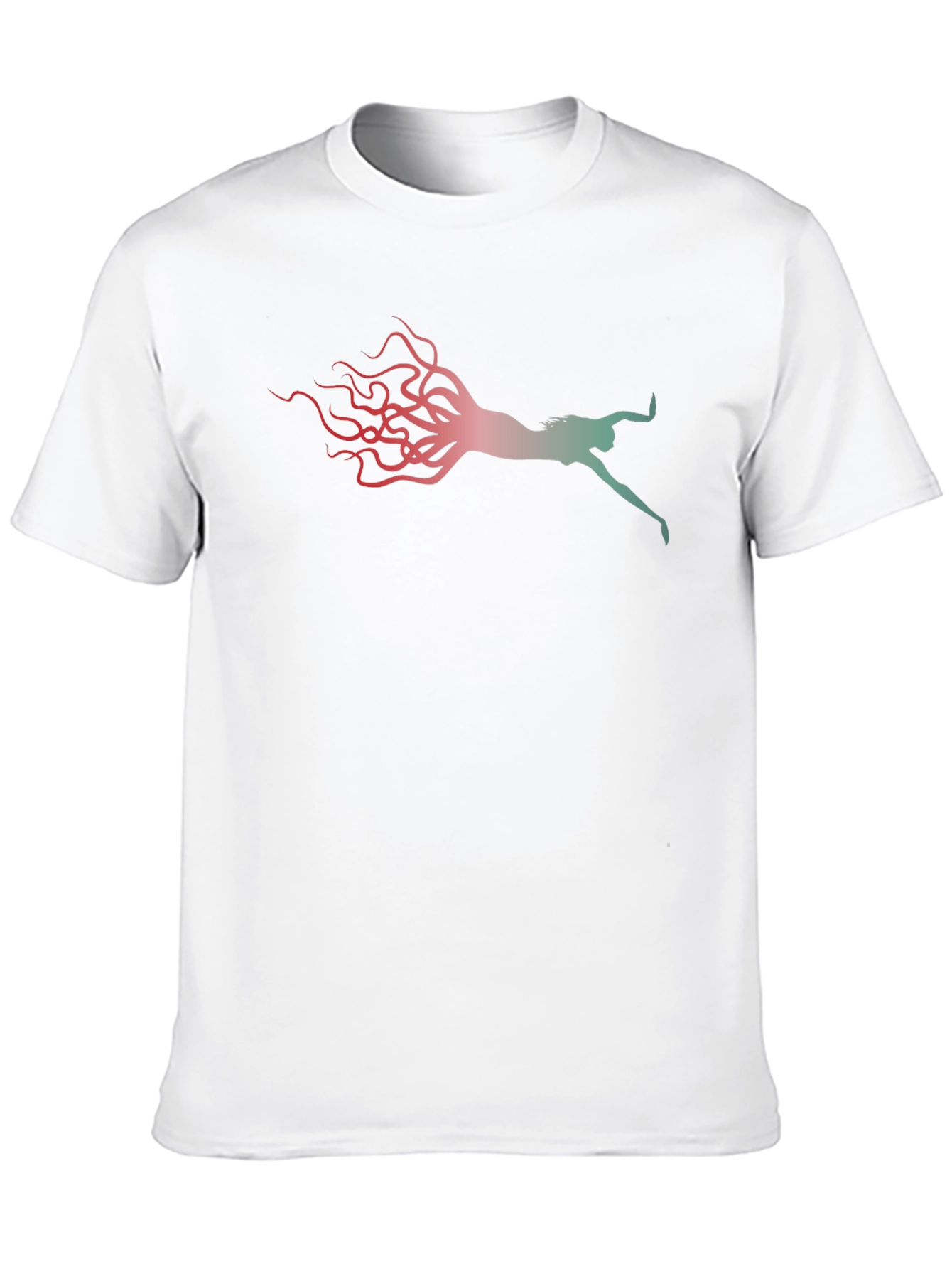 Black Stylish Black Tee with Figure Graphic view 10