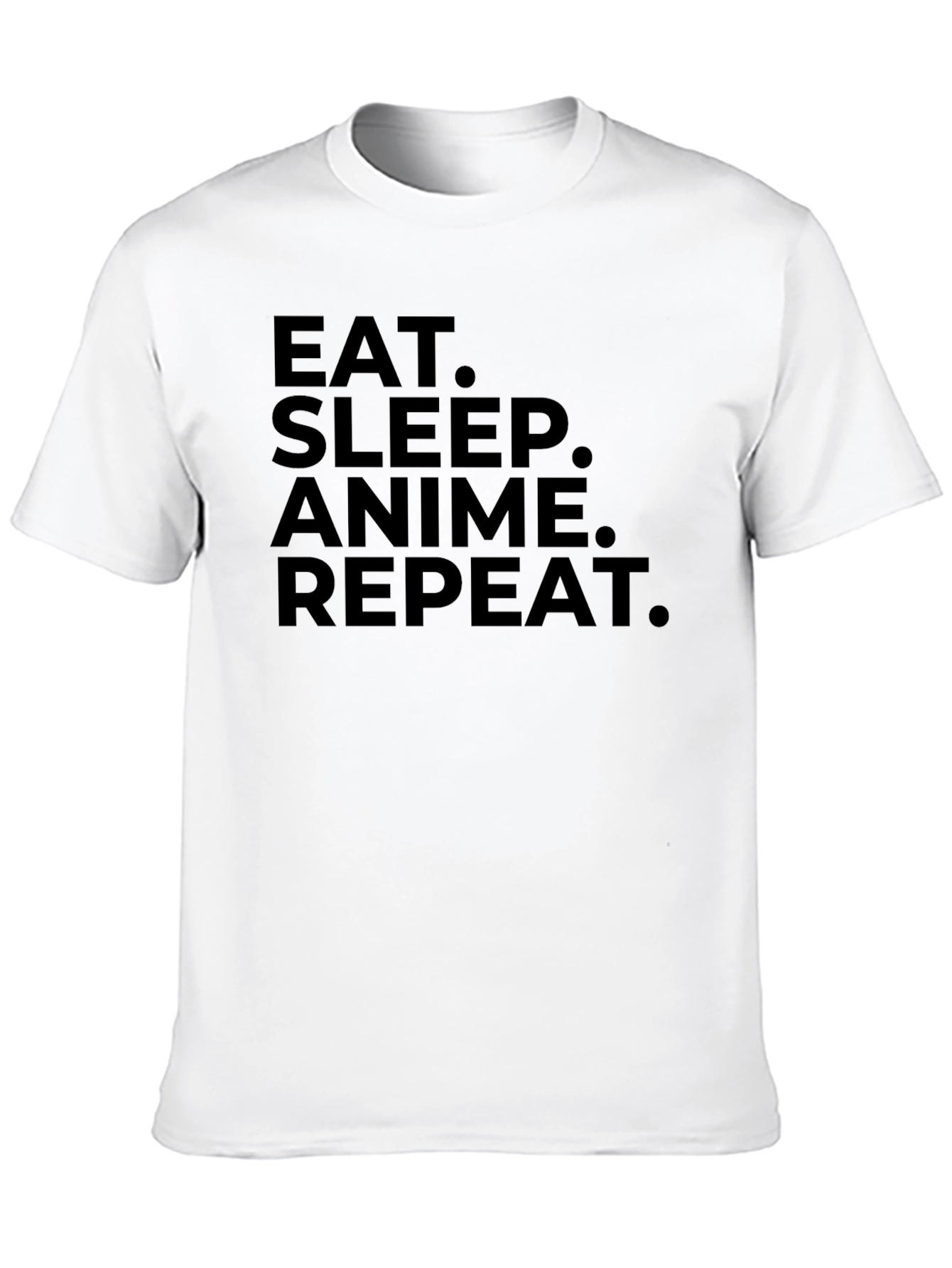 Black Eat Sleep Anime Repeat Black Graphic Tee view 10