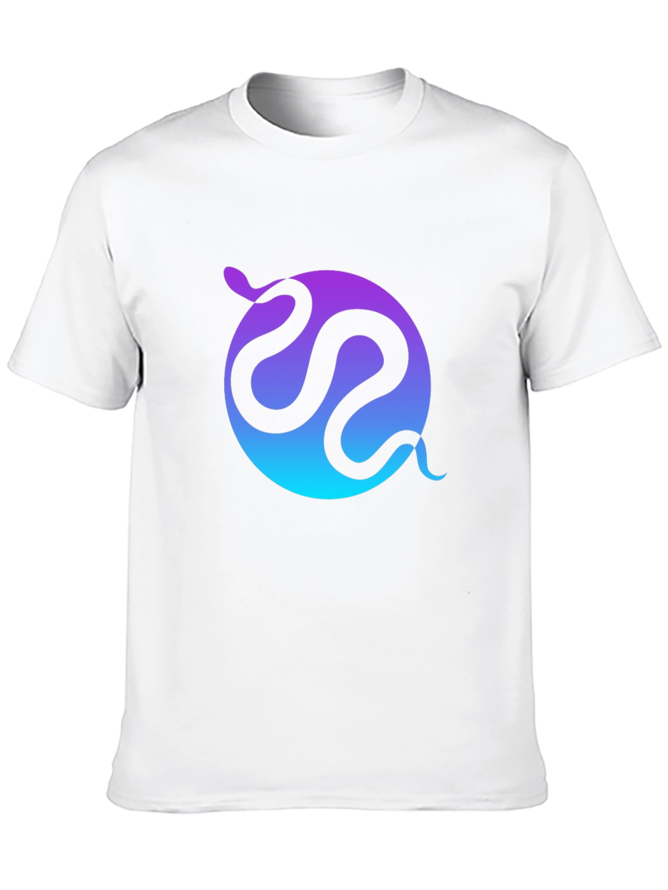 Black Gradient Snake Graphic Black T-Shirt view 10