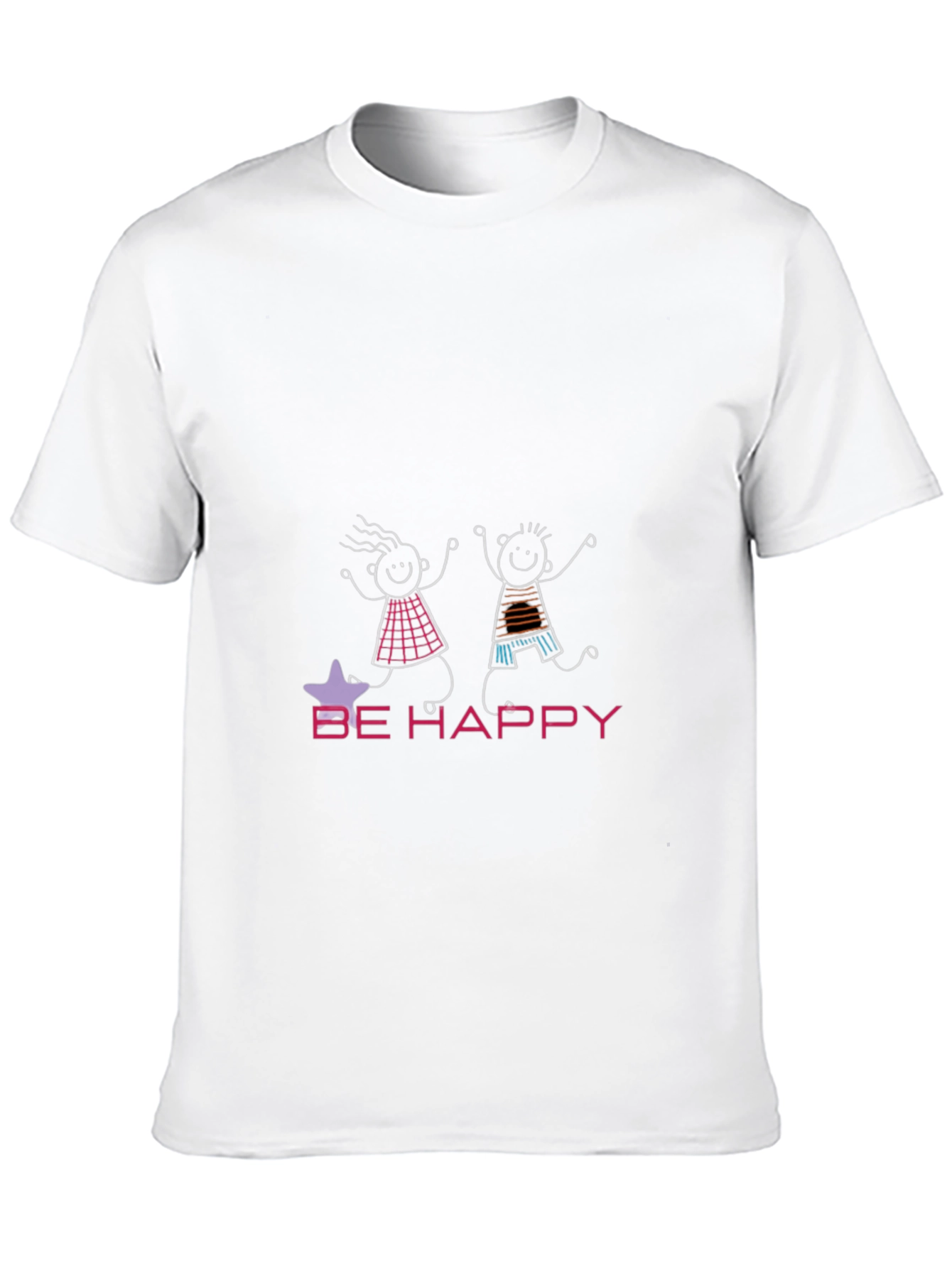 Black Be Happy Graphic Tee - Black view 10