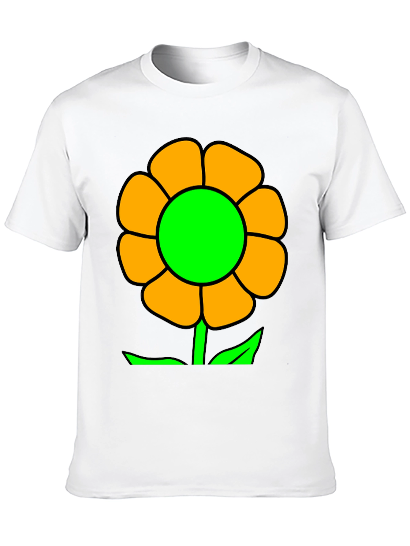 Black Vibrant Flower Graphic T-Shirt - Black view 10