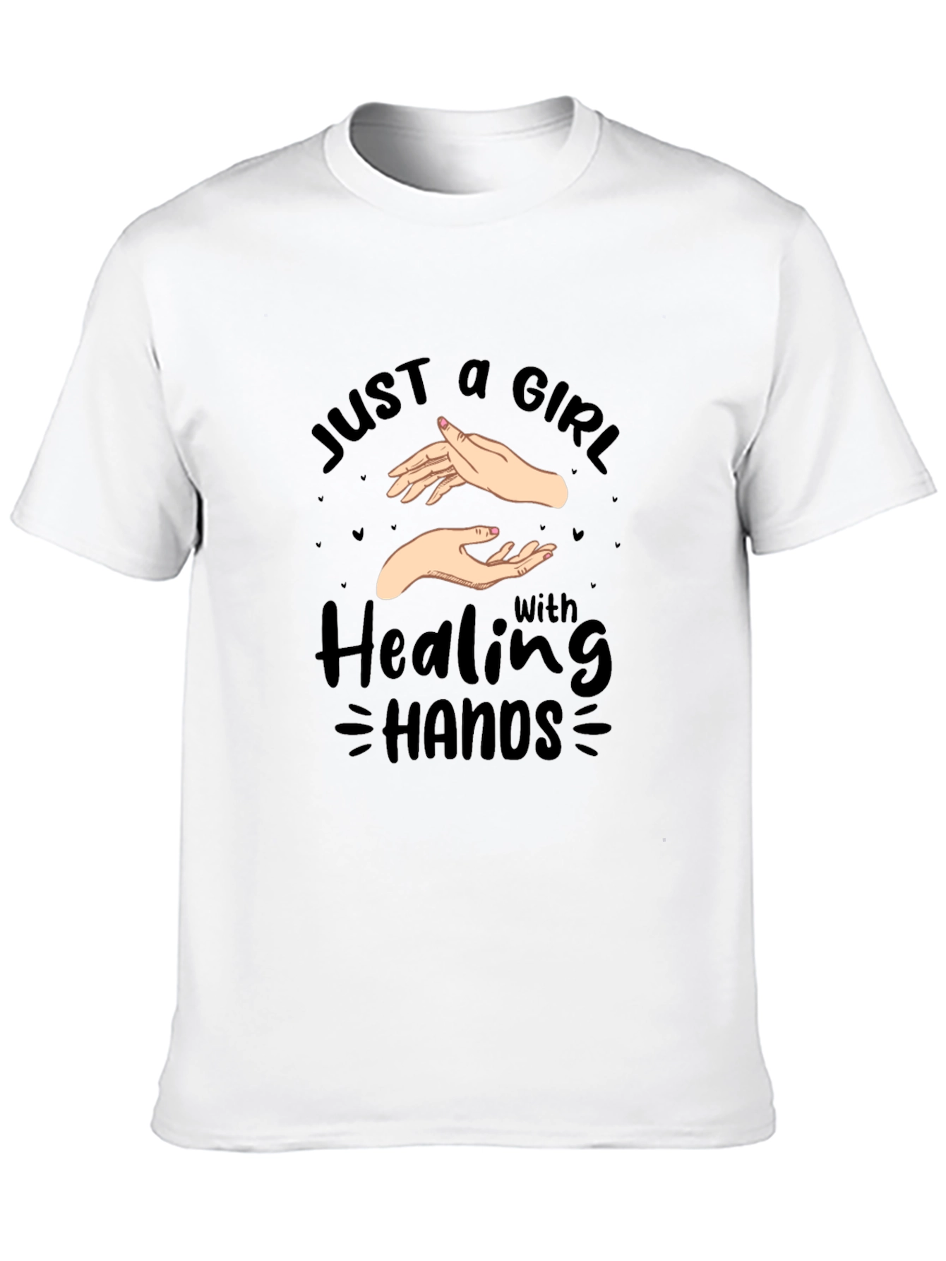 Black Healing Hands Graphic Tee - Black Cotton Shirt view 10