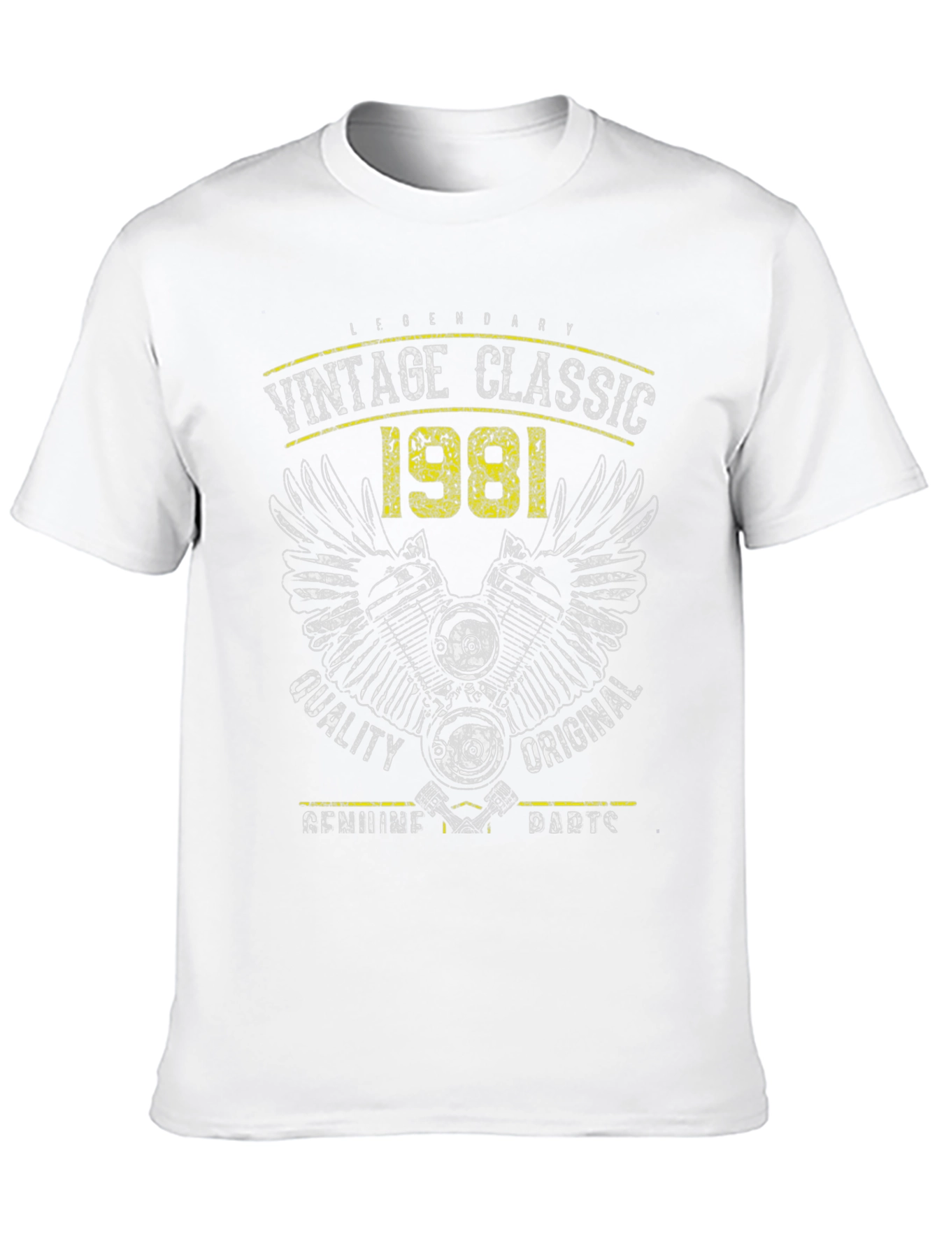 Black Vintage Classic 1981 Motorcycle T-Shirt view 10