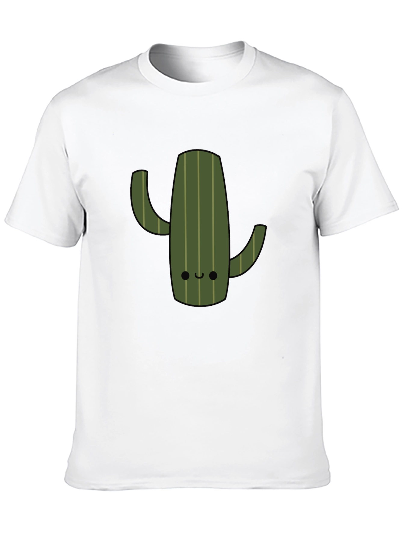 Black Cute Cactus Graphic Tee - Trendy Black T-Shirt view 10
