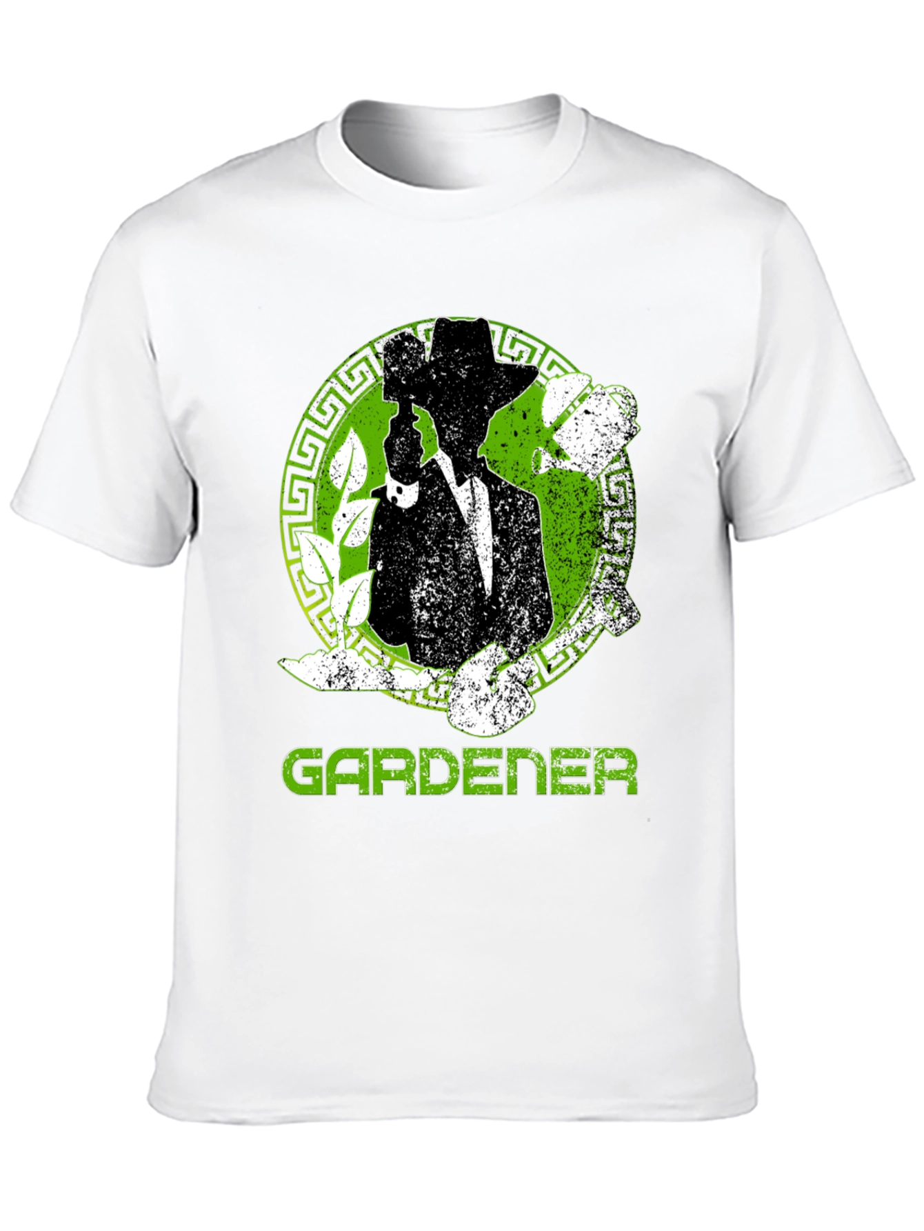 Black Gardener T-Shirt: Silhouette Design view 10