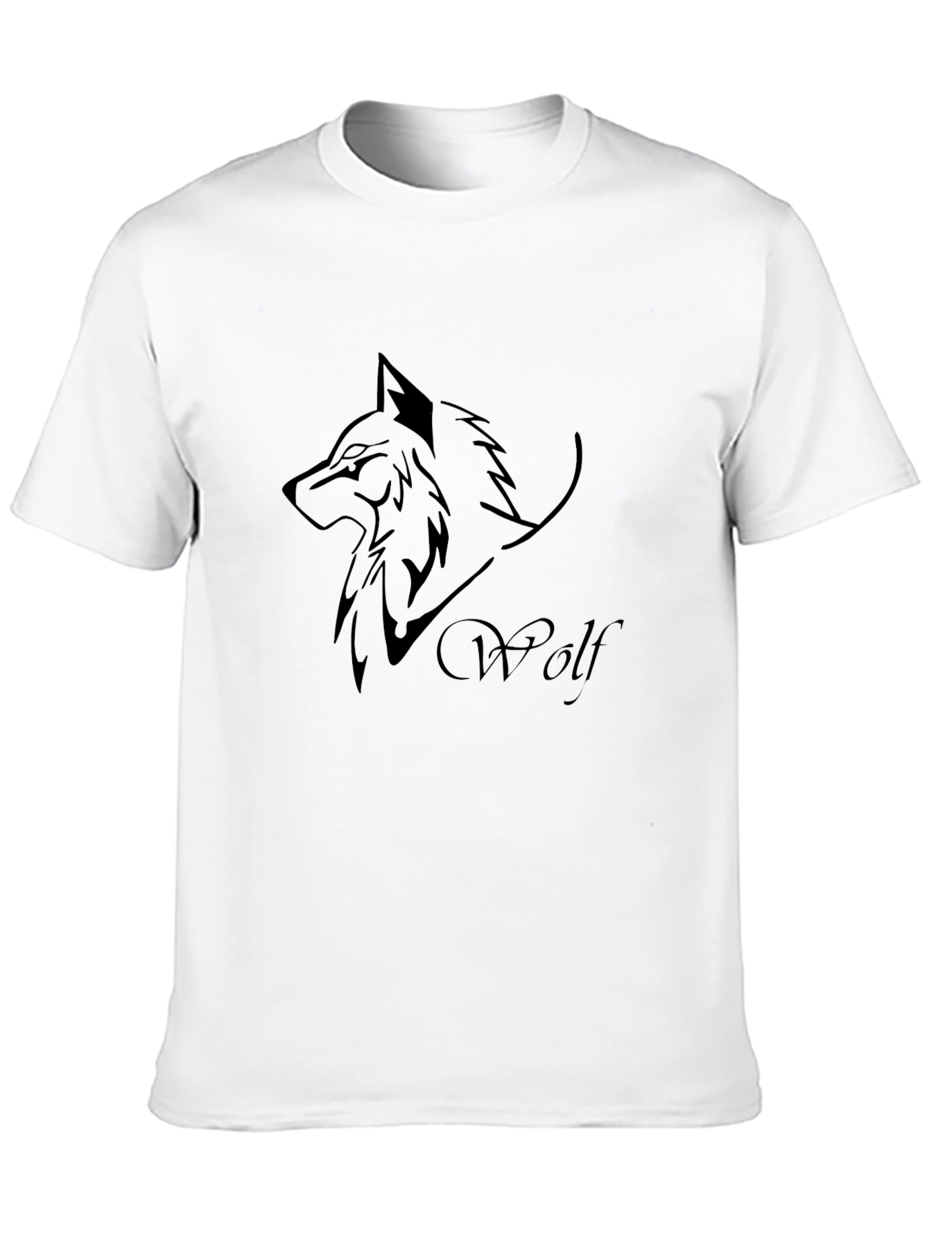 Black Black Wolf Graphic Tee - Men's Casual Shirt view 10