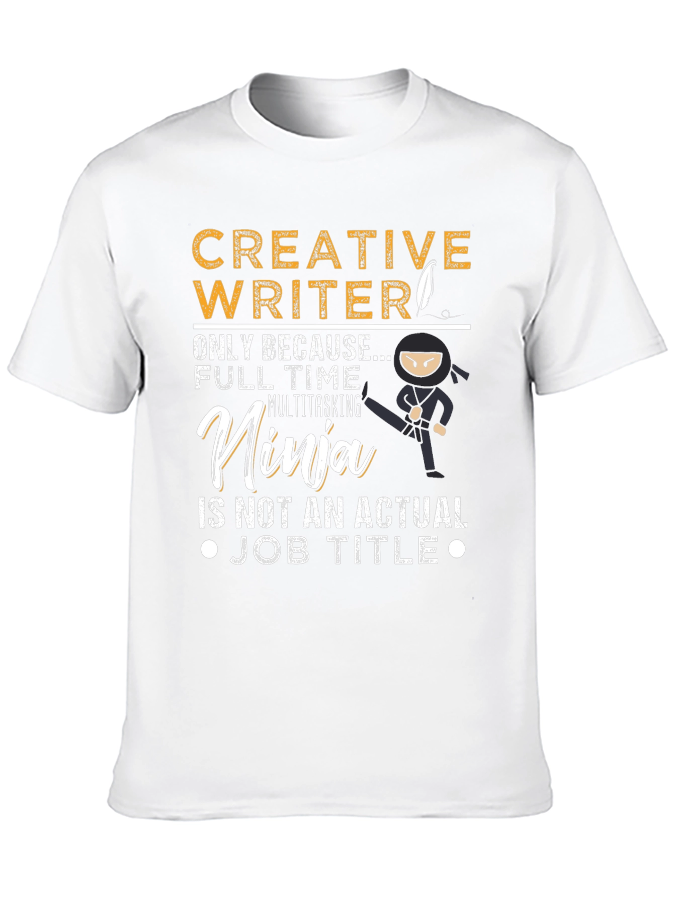 Black Creative Writer Ninja Graphic Tee view 10