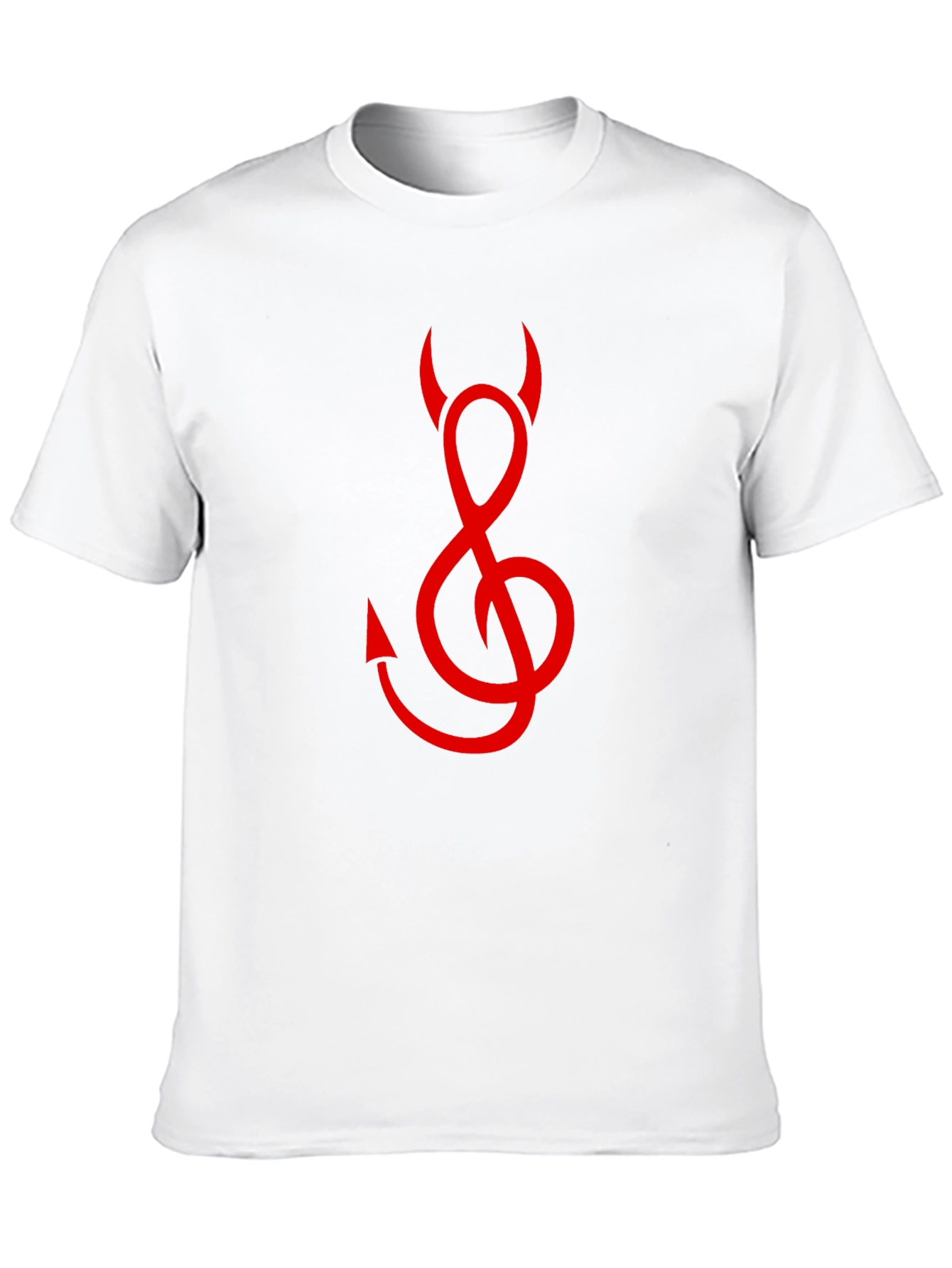 Black Devil Treble Clef Graphic Tee - Black Cotton view 10