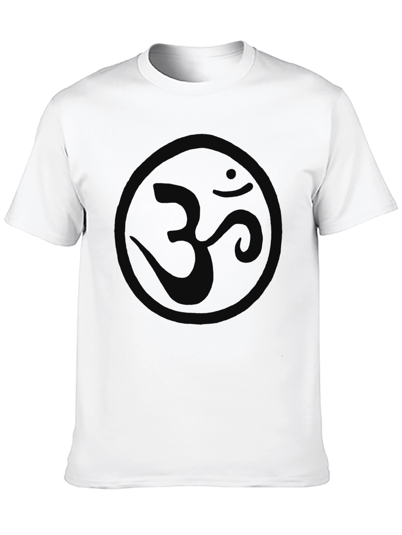 Black Men's Black Om Symbol Graphic T-Shirt view 10