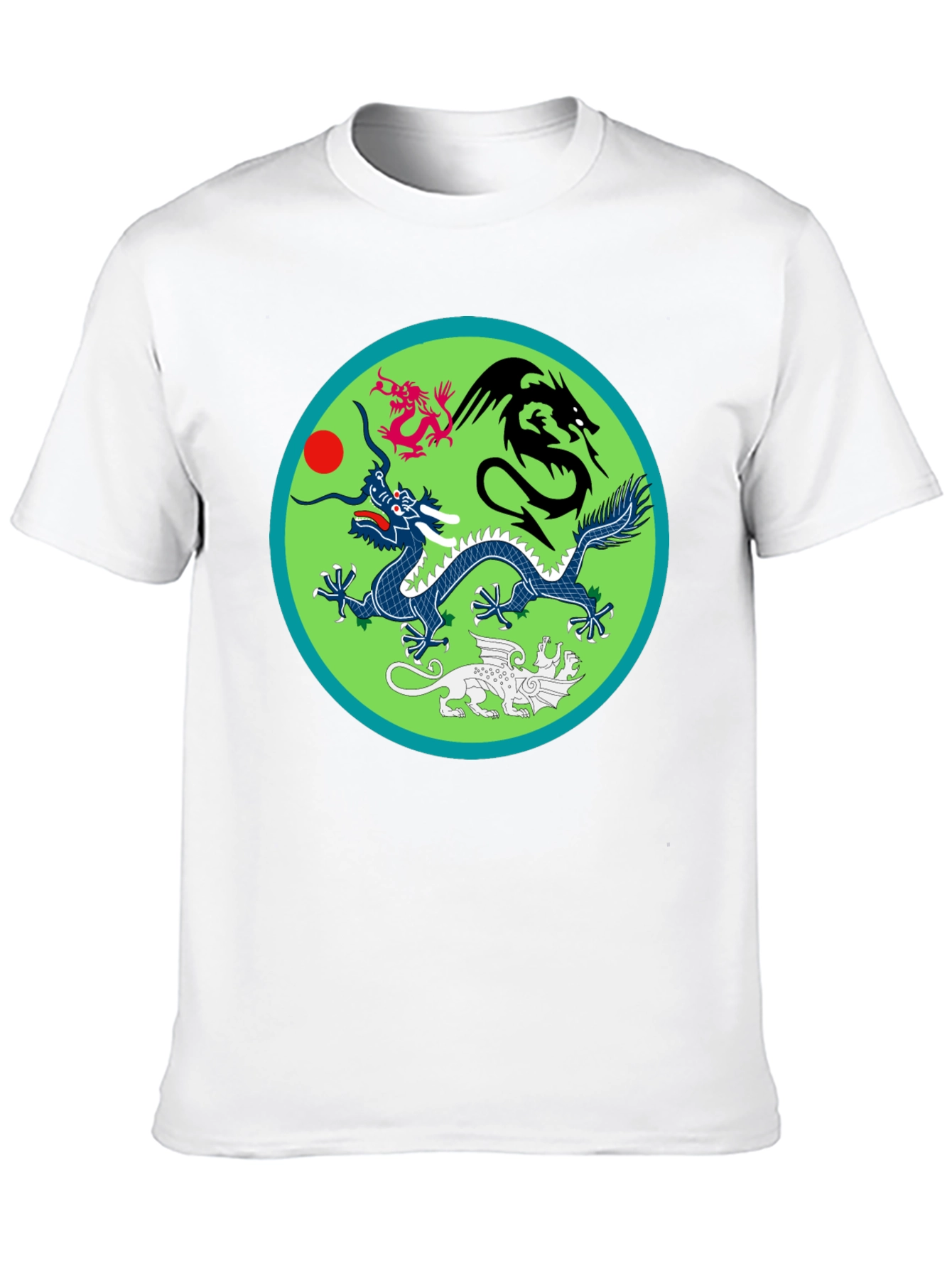 Black Dragon Motif T-Shirt view 10