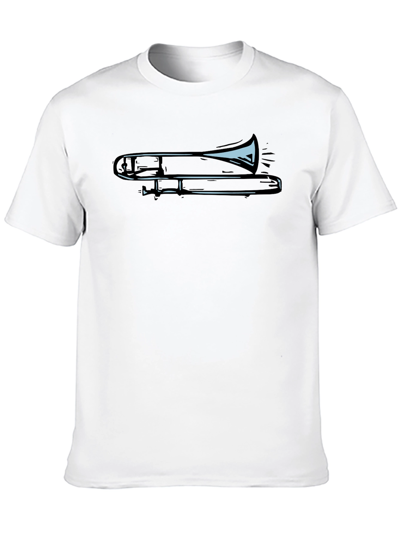 Black Trombone Graphic Tee - Cool Musician Shirt view 10