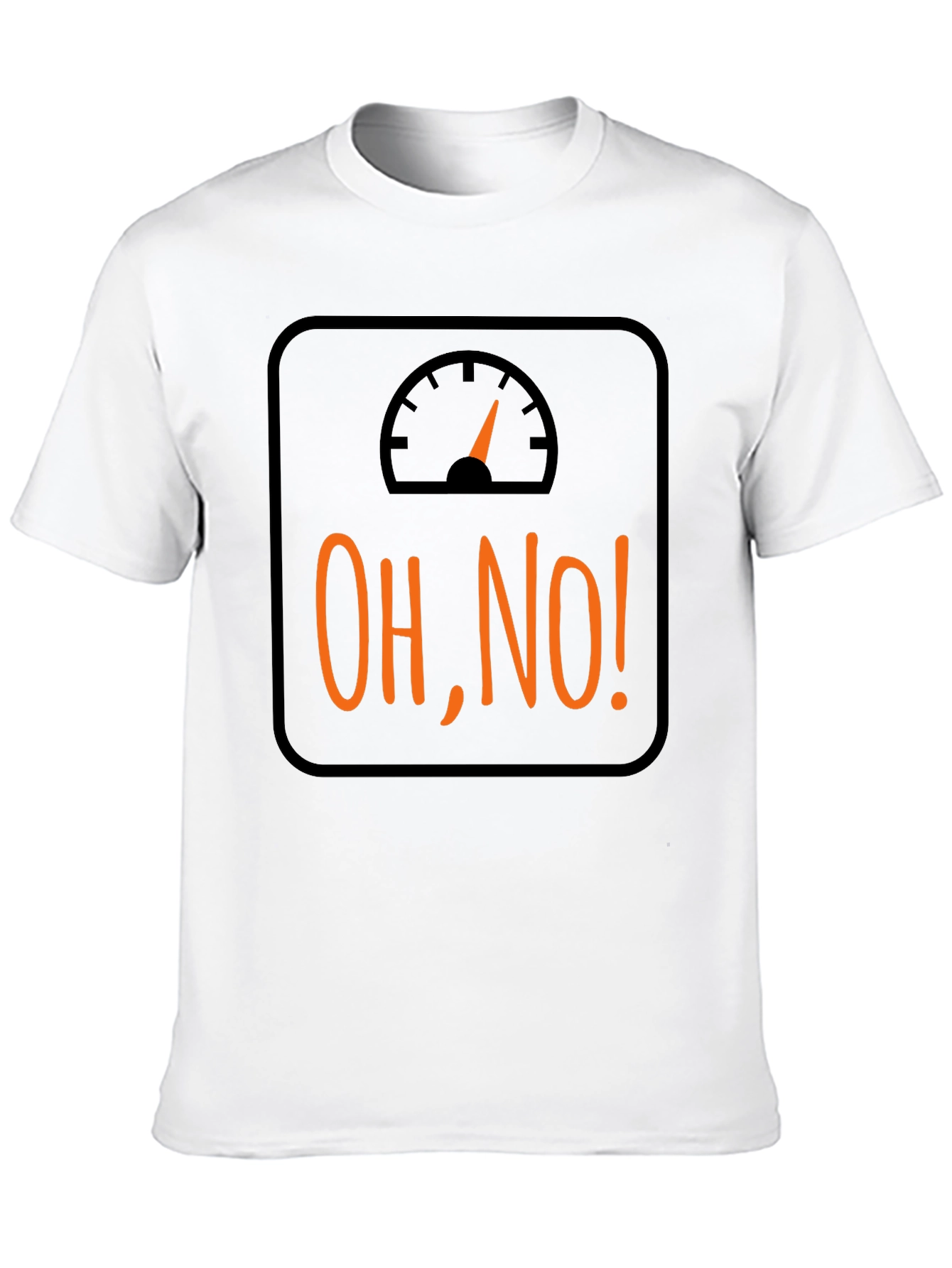 Black Oh No! Weight Scale Graphic Tee - Funny Fitness Shirt view 10