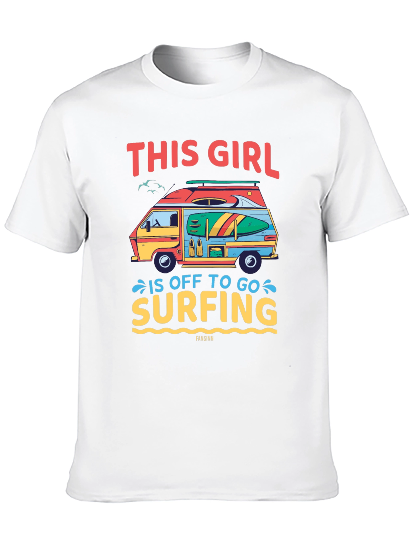 Black This Girl is Off to Go Surfing T-Shirt view 10