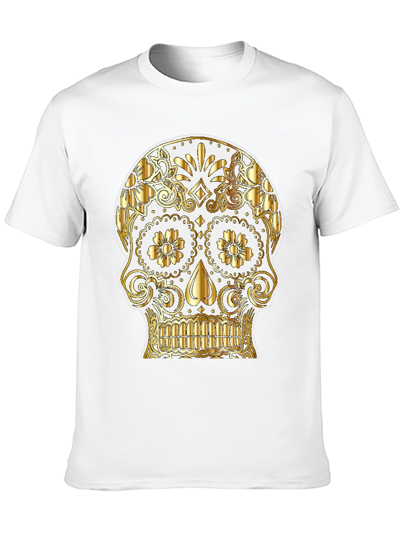 Black Sugar Skull Graphic Tee - Day of the Dead Shirt view 10
