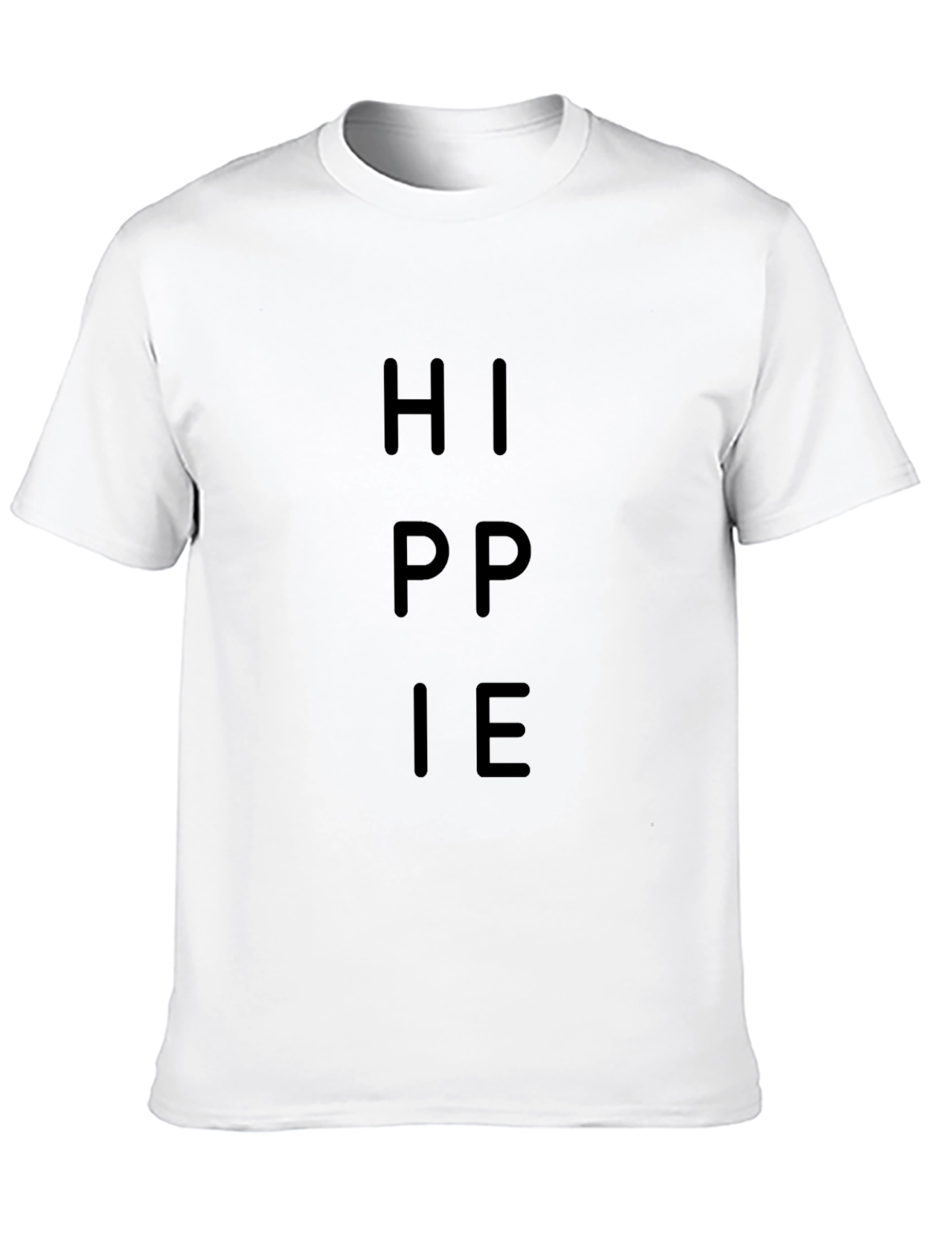 Black Hippie Graphic Tee - Black Crew Neck Short Sleeve T-Shirt view 10