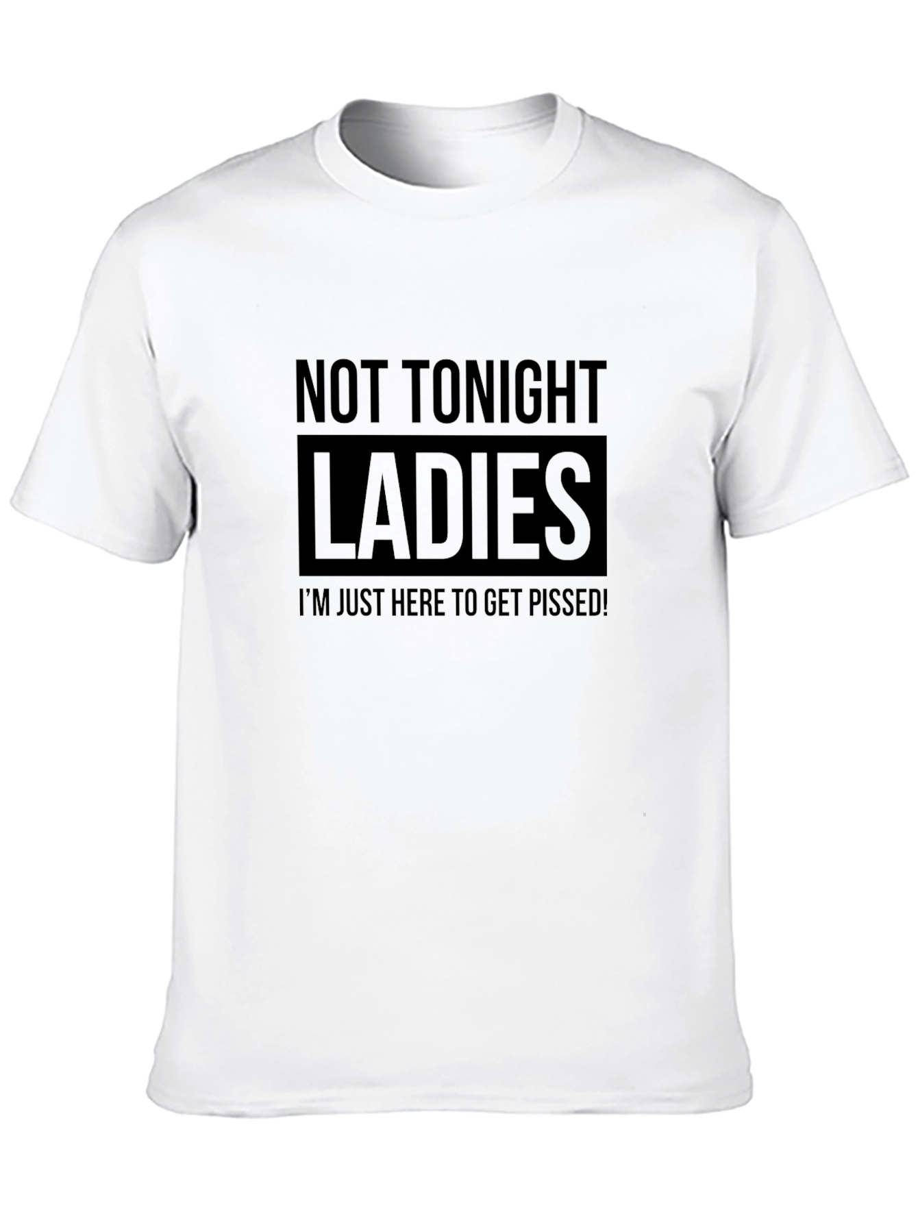 Black Not Tonight Ladies Funny T-Shirt view 10