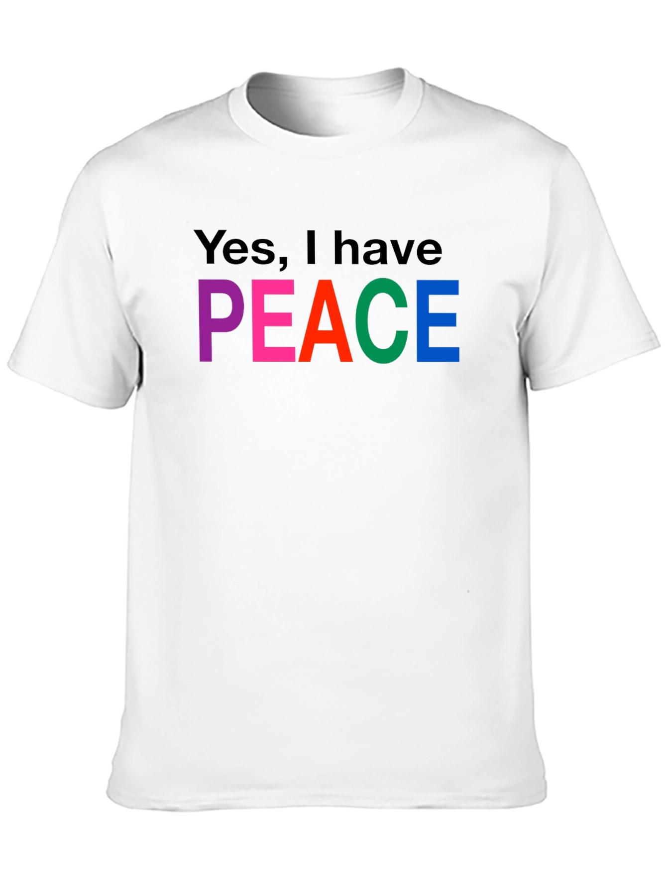 Black Peace T-Shirt - Colorful Graphic Tee view 10